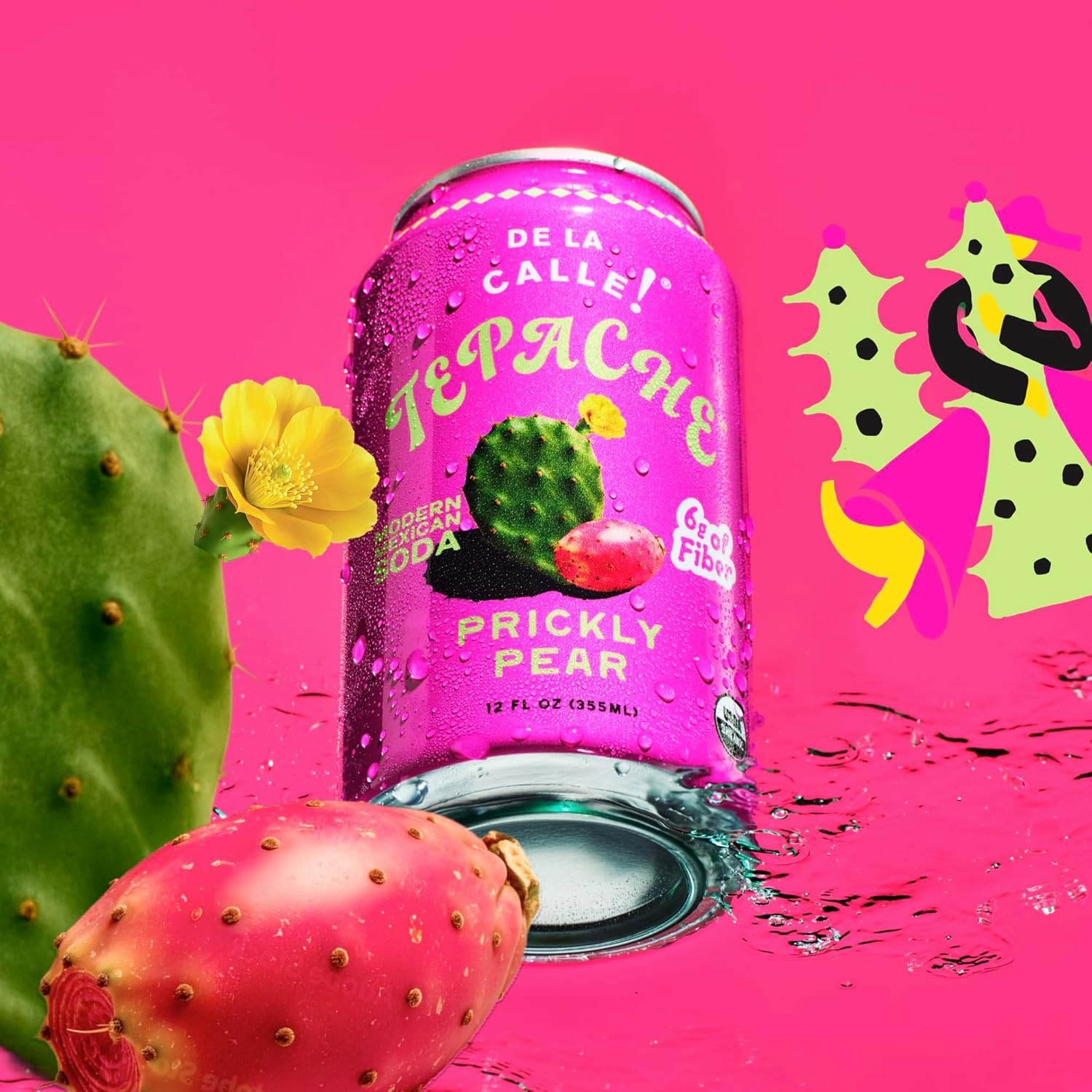 De La Calle, Tepache Cactus Prickly Pear Organic, 12 Fl Oz