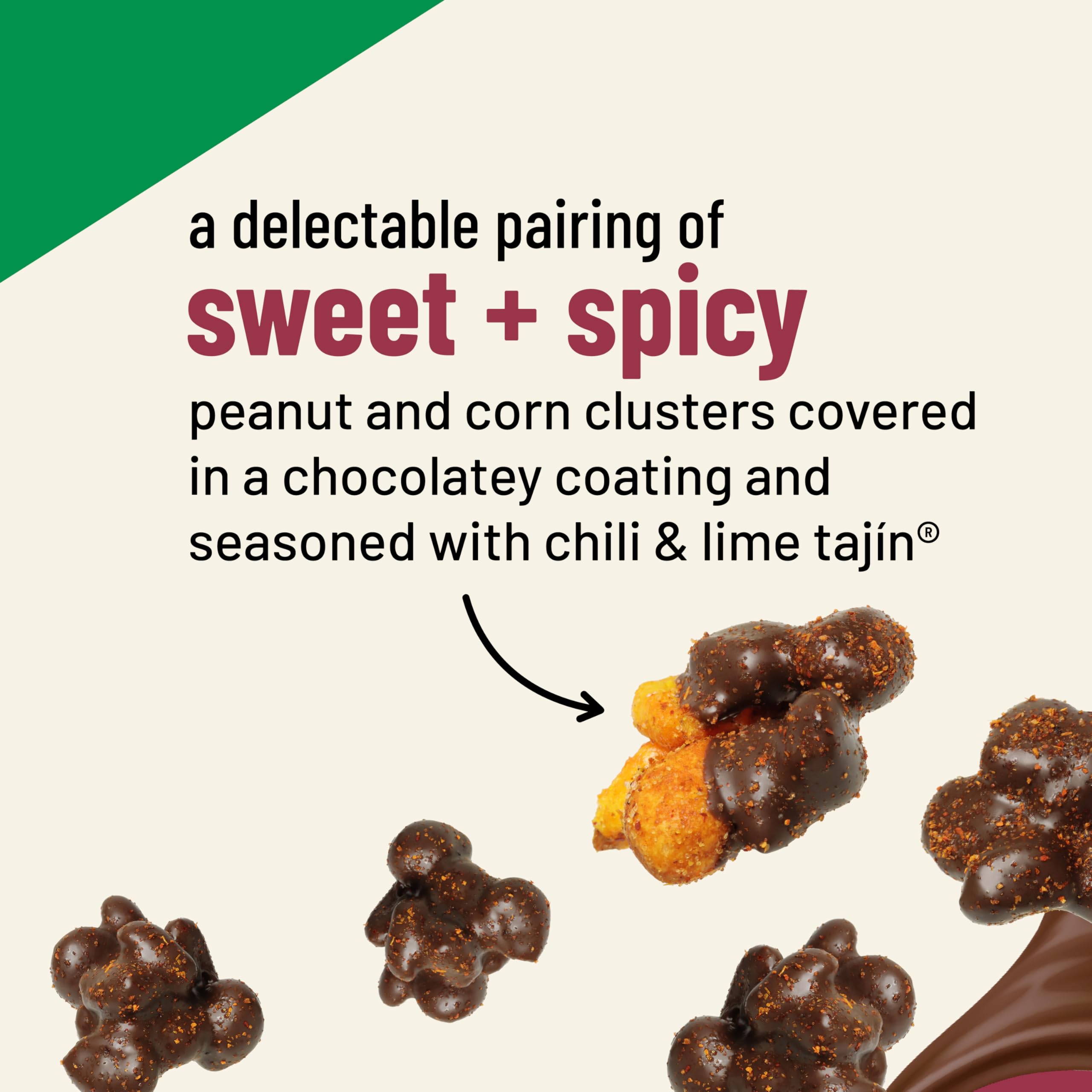 Snak Club Tajin Chocolatey Gummy Bears, Assorted Chocolate Covered Fruit Candy Gummies with Chili and Lime Seasoning, Mild, Gluten-Free Snacks, 8 oz Resealable Bag
