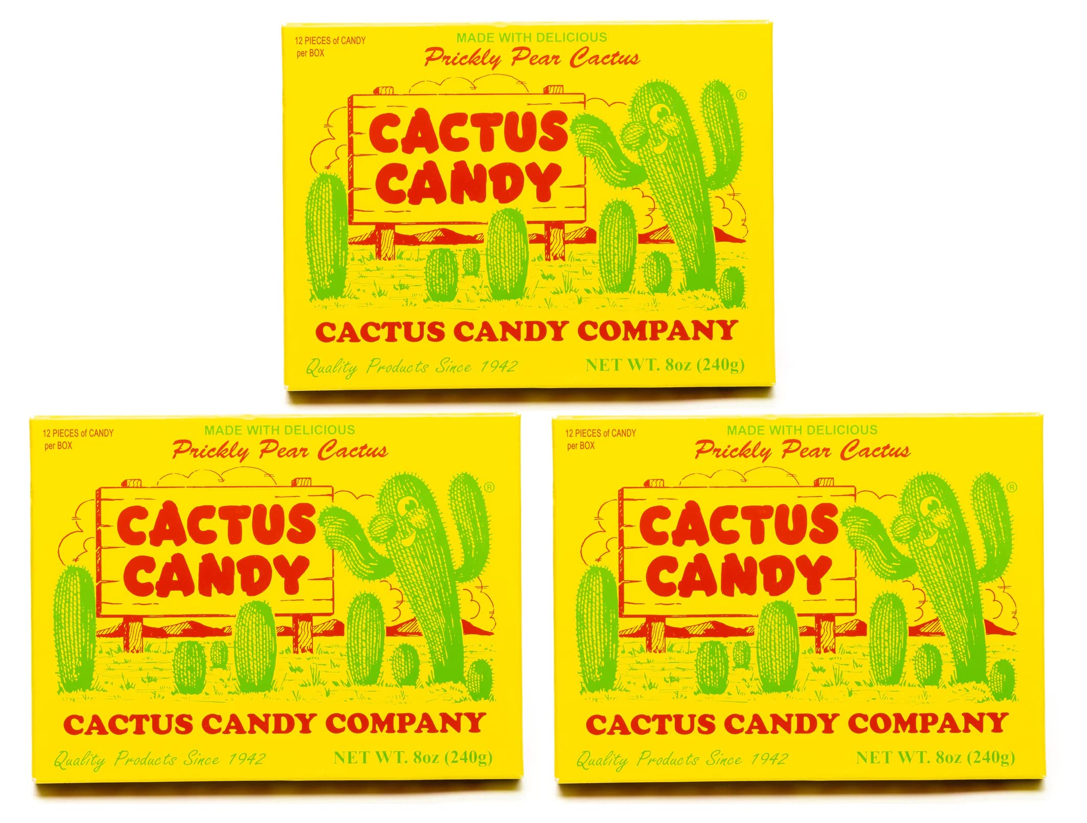 Cactus Candy Company 1/2 LB Box Arizona Prickly Pear Cactus Candy