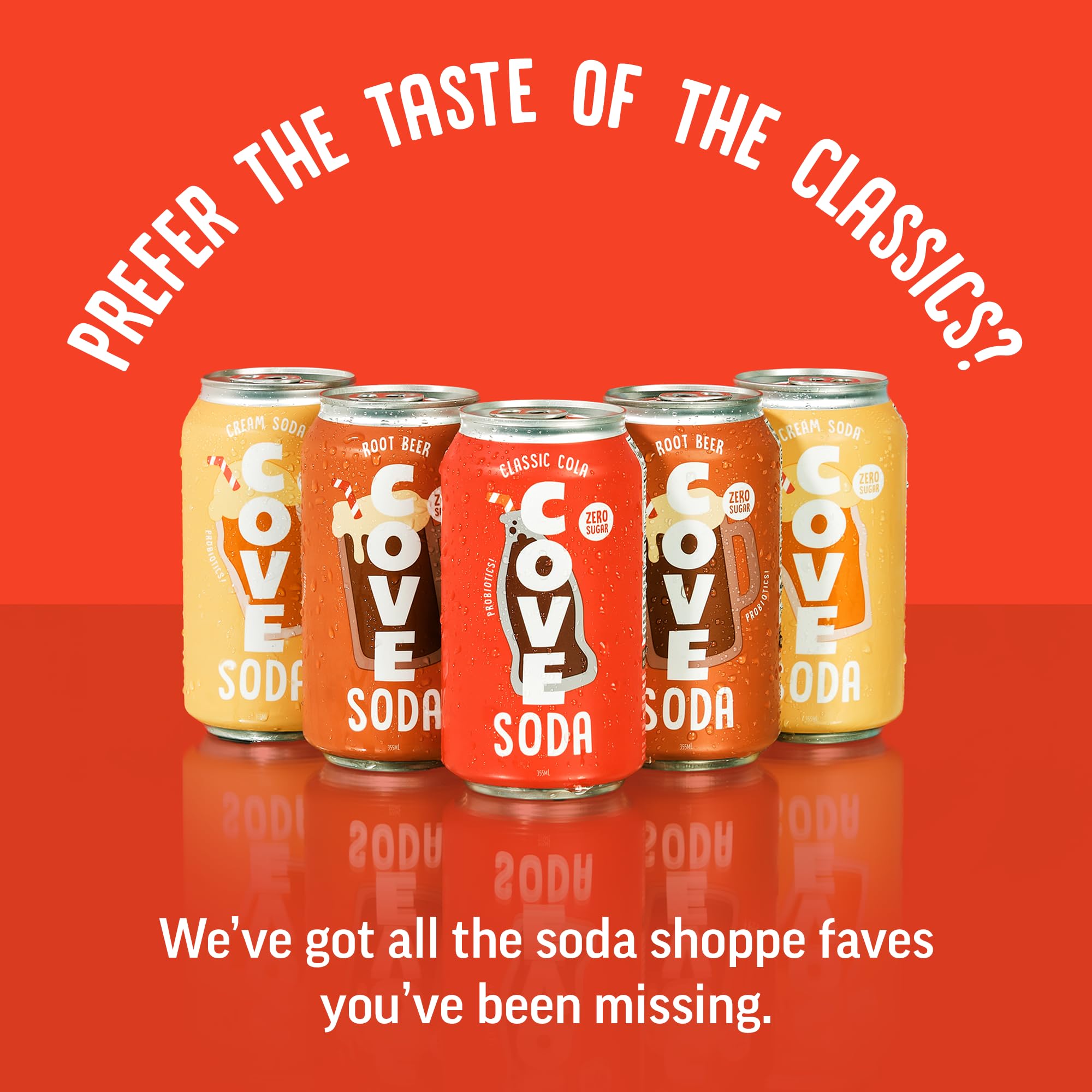 Cove Prebiotic Soda Soft Drinks with Zero Sugar - Refreshing Healthy Soda Alternative with 4g of Fiber for Digestive Support - Natural, Caffeine Free Sparkling Beverage - Frozen Favorites, 12 Pack
