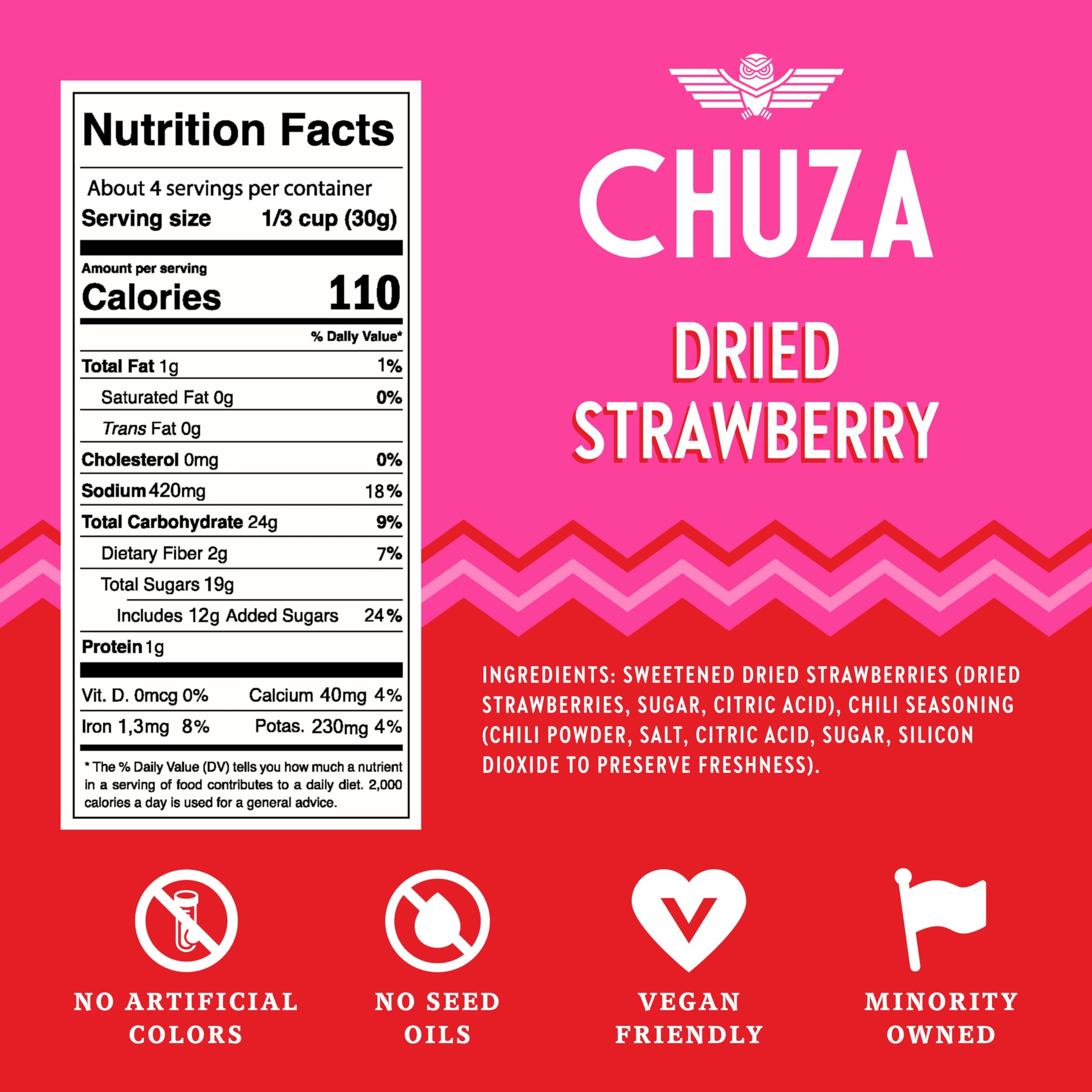 CHUZA Spicy Dried Mango Snacks Bites (4.5 oz. Pack of 2) – Mexican Candy Style Sweet Chili Dried Mango, with Chili Seasoning, Chili Powder, Dried Fruit Snacks, Spicy Snacks