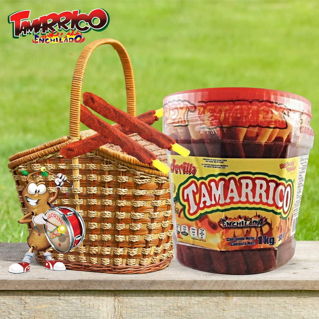 BETAMEX Tamarrico Candy Tamarind Flavor Sticks 50 Pcs 1kg/2.2pounds – Mexican Candy – Chili and Natural Tamarind – Spicy Flavor