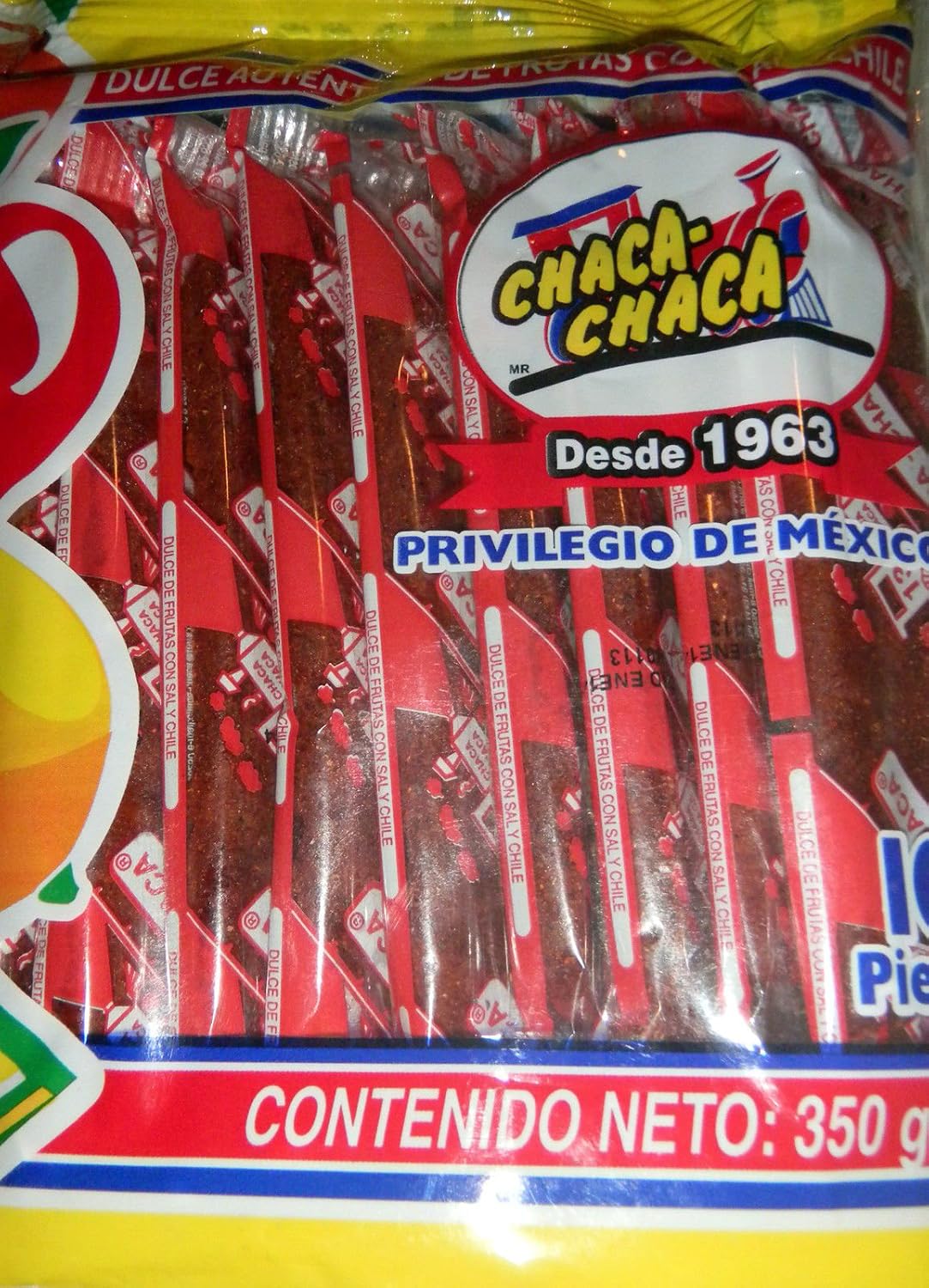 Chaca-Chaca Tamarindo De Frutas Sal Y Chile Tamarind Mexican Candy 10 Pcs…