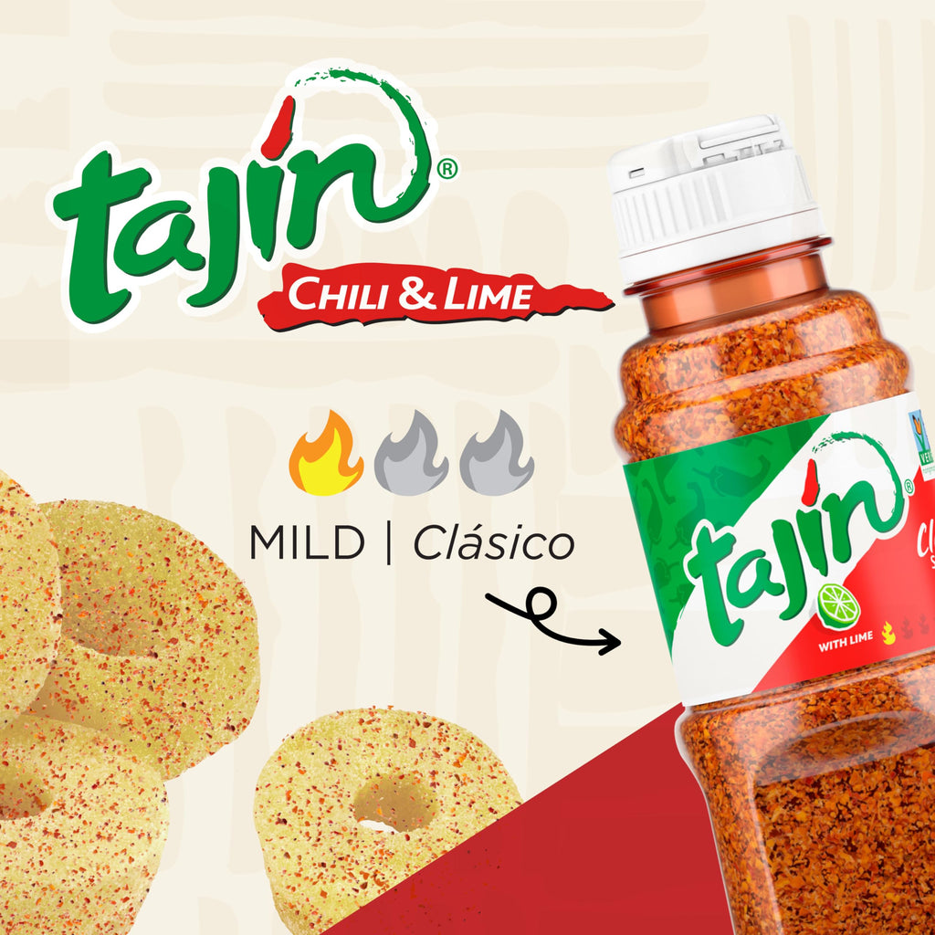 Snak Club Tajin Watermelon Rings, Chili & Lime Gummy Snacks, Mild in Heat Bold in Flavor, Gluten-Free Snack, 2.25oz,(Pack of 12)