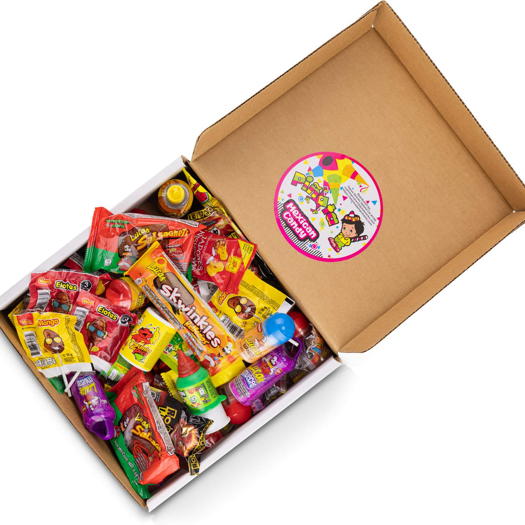 Pinata Mexican Candy Box (Tik Tok Slap Pack Tamarindo (9.9 Ounces)(16 Pieces) Slaps Lollipop Candy DIY Kit