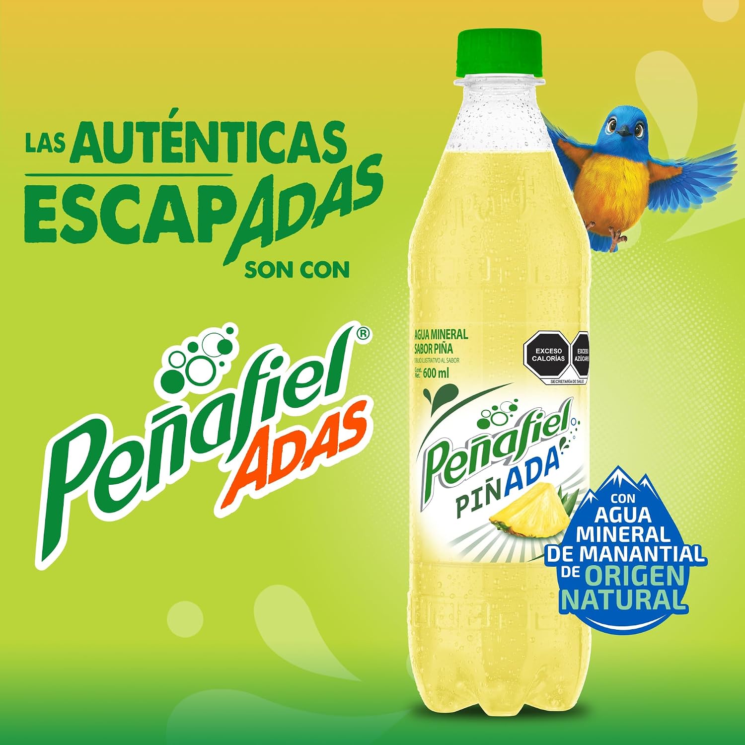 Peñafiel Piñada, Botella Pet, 600 ml (12 pack)
