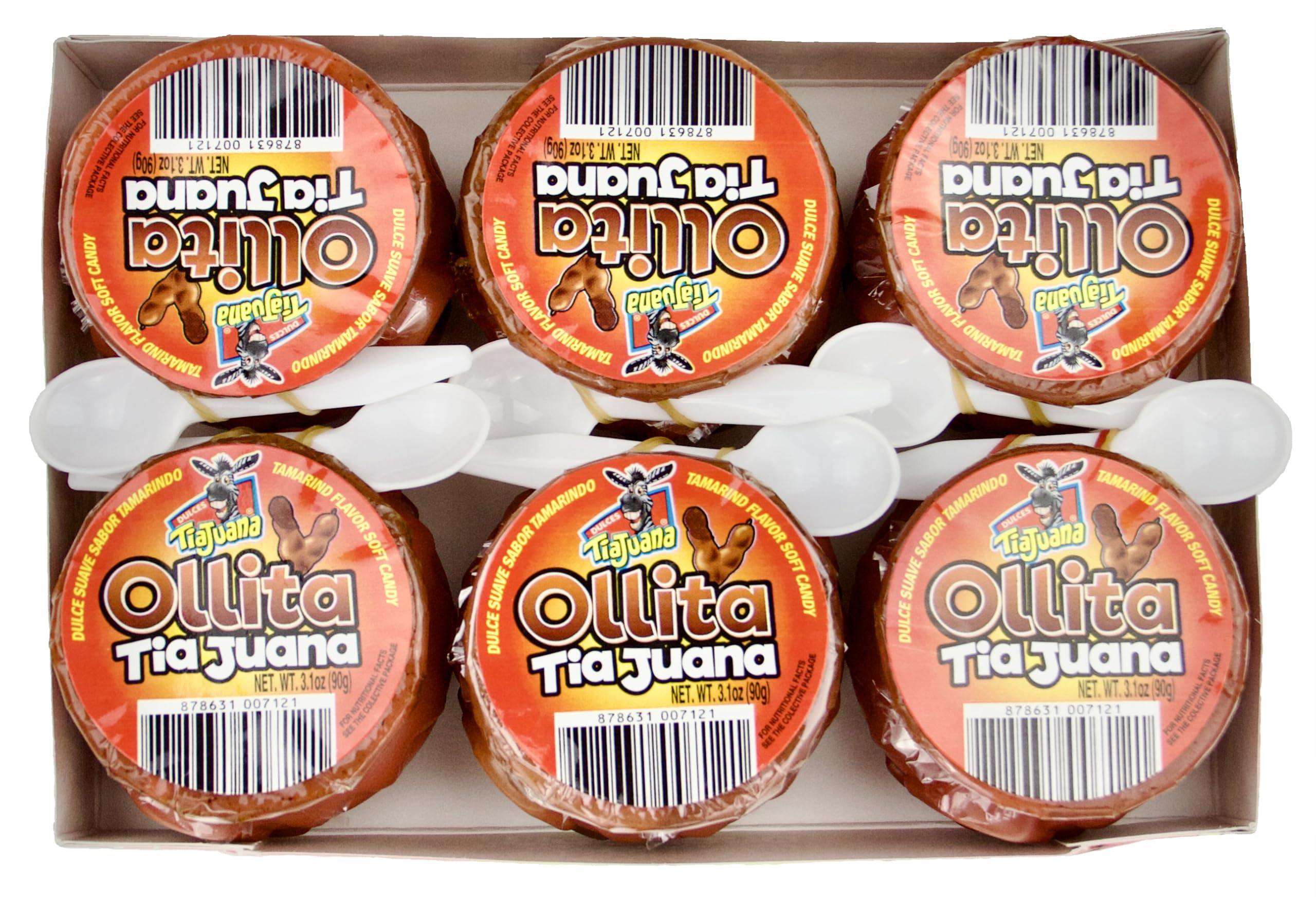 Ollita Tiajuana - Mini-Pot Tamarind Flavor Soft Candy: Dulce Suave Sabor Tamarindo