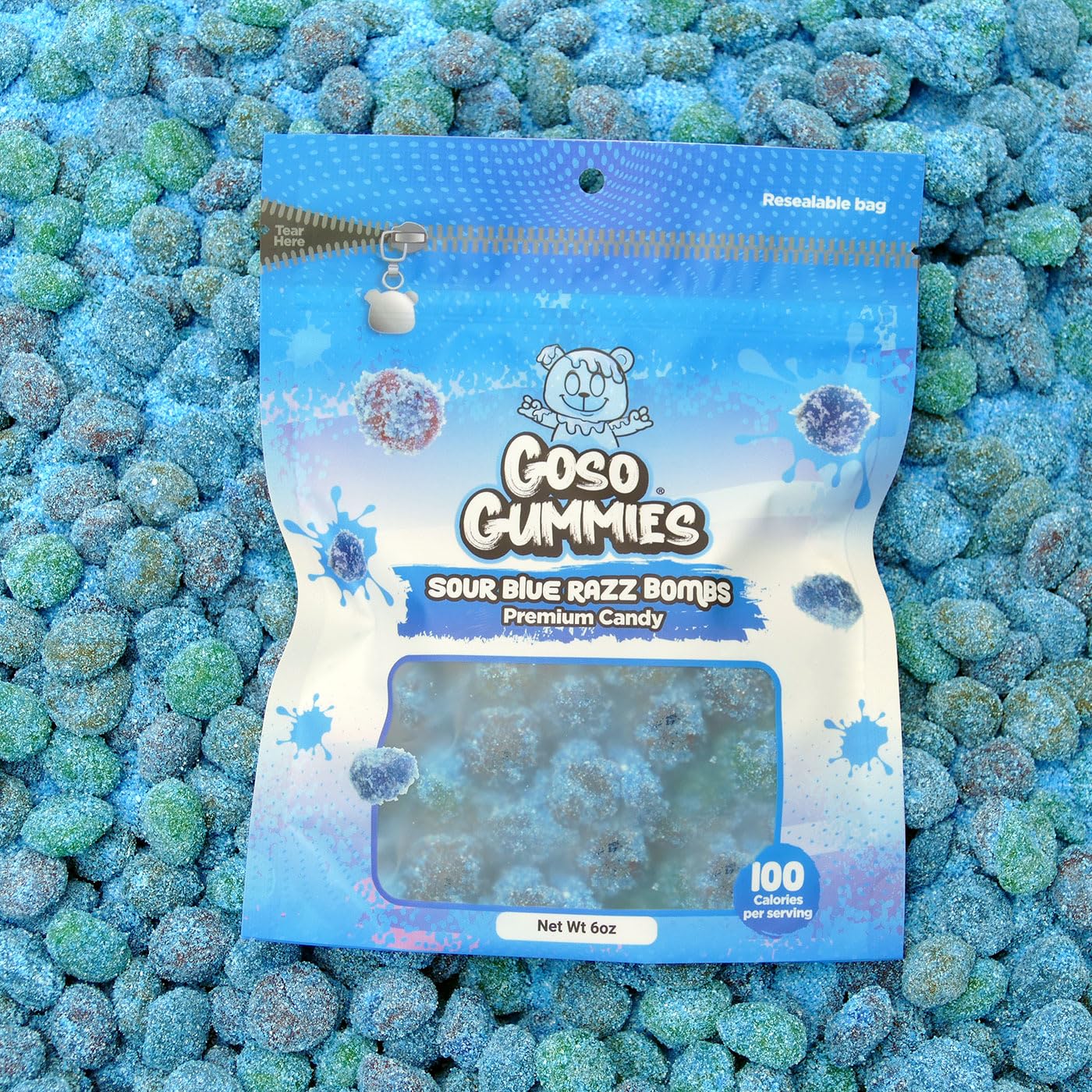 Goso Gummies Spicy Chamoy Gusher Bombs – 6oz Resealable Bag – Tangy Chamoy Filled Gusher Candy