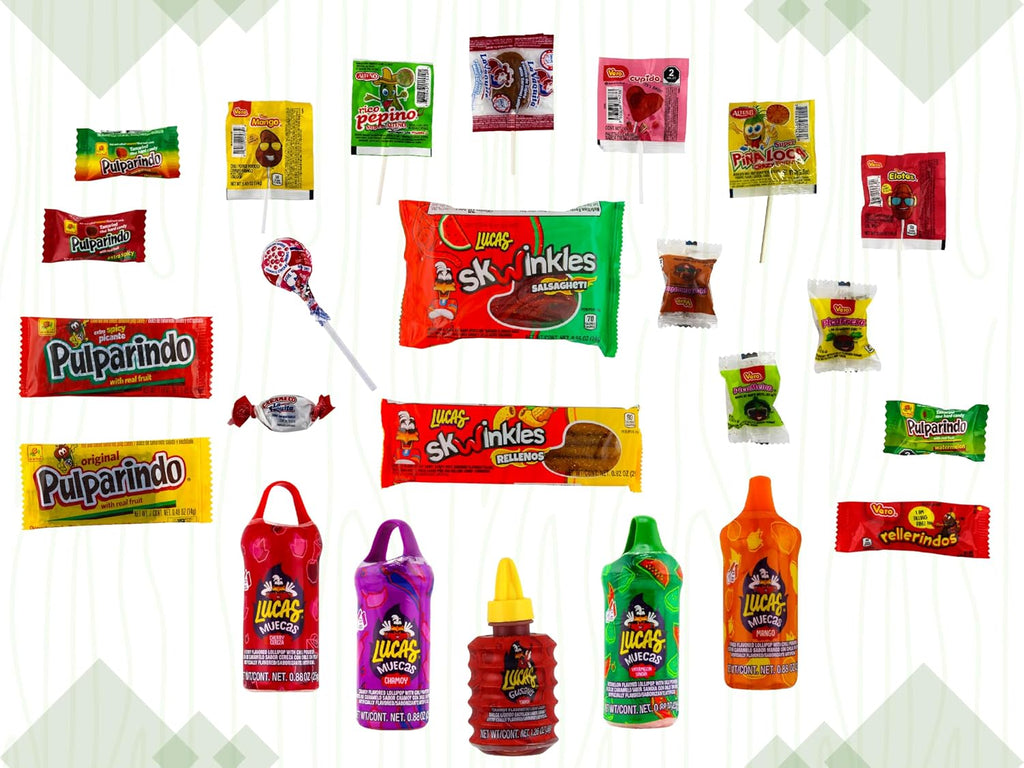 Lucas & Mexican Candy Combo Mix, 50 Count Variety of Sour, Sweet, Spicy LookOn