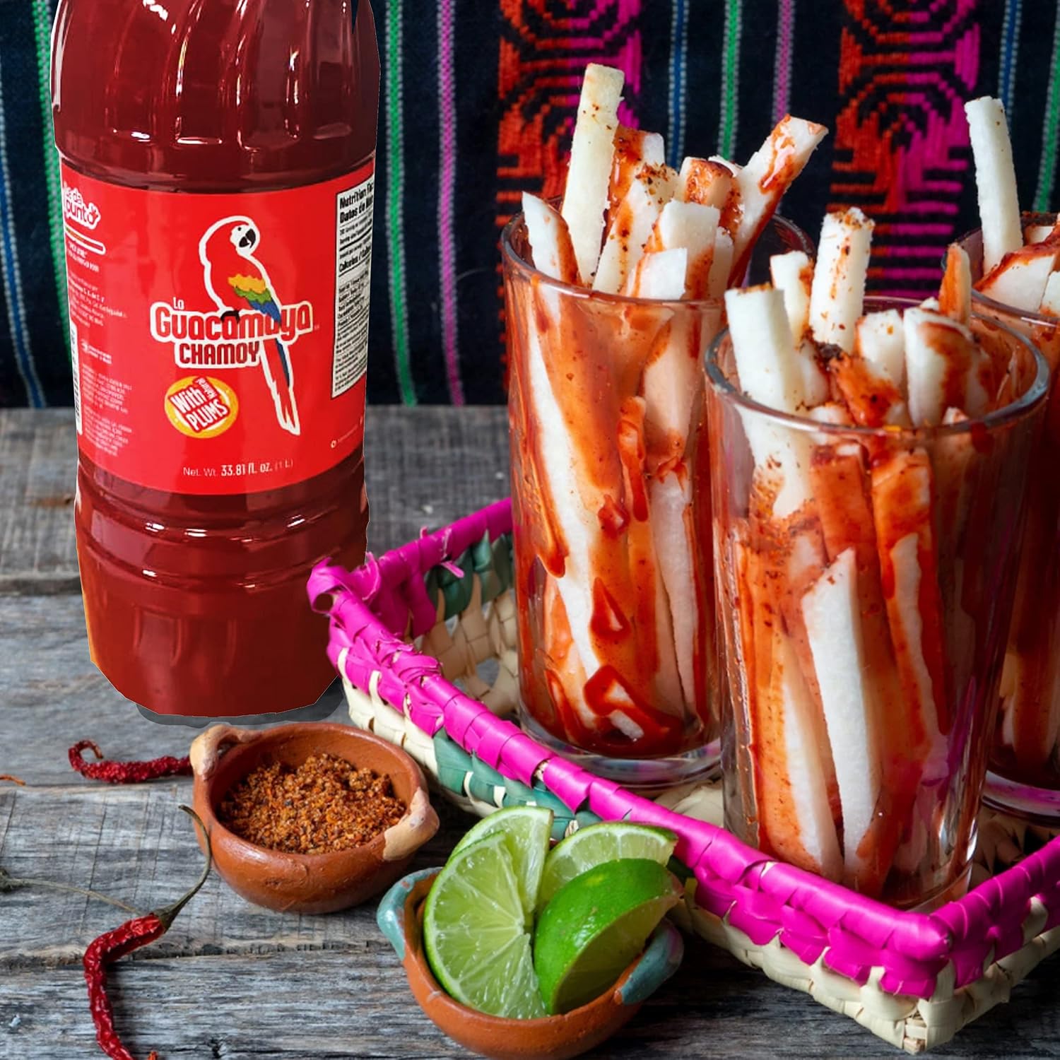 La Guacamaya Chamoy (33.81 fl oz) - Chamoy Candy - Chamoy Dip - Chamoy Sauce for Fruit - Chamoy Paste - Chamoy Rim Paste