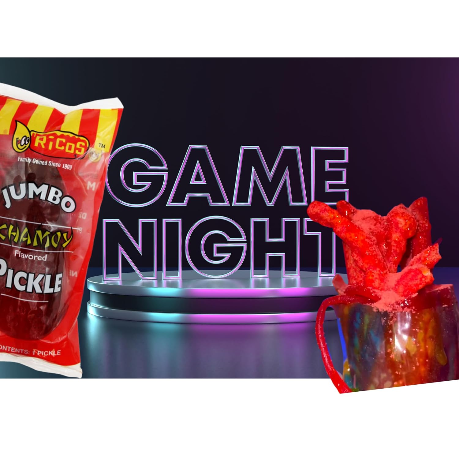 Chamoy Pickle Kit With Fruit-Roll-up & Mexican Candy - Includes Lucas Gusano, Skwinkles Salsagheti & More by Ma Lit Candy (Ricos Chamoy Pickle)