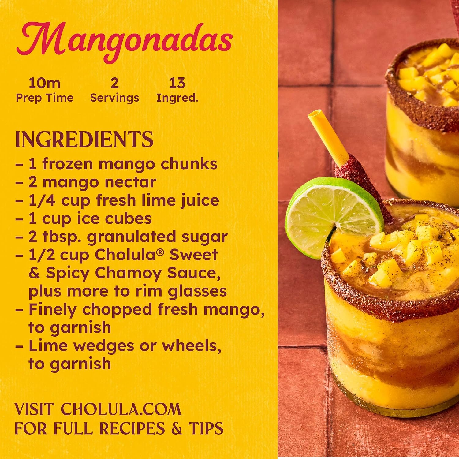 Cholula Chamoy Sauce, Sweet & Spicy, Tangy Drizzle Sauce with Arbol Chiles and Sweet Hibiscus, For Fruit, Cocktails, Desserts and More, 8 fl oz