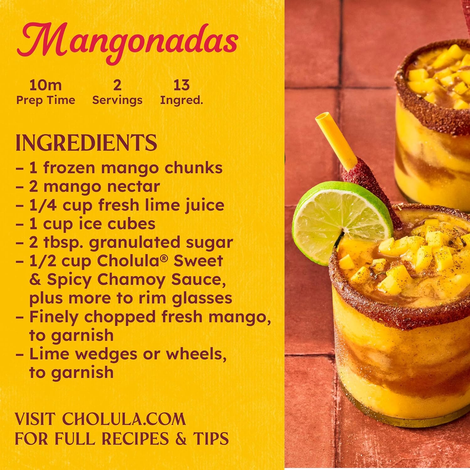 Cholula Chamoy Sauce, Sweet & Spicy, Tangy Drizzle Sauce with Arbol Chiles and Sweet Hibiscus, For Fruit, Cocktails, Desserts and More, 8 fl oz