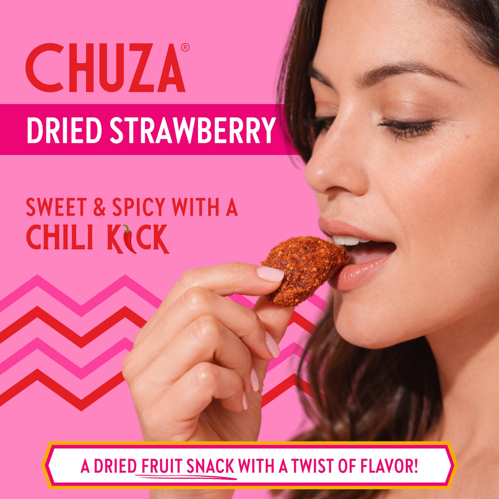 CHUZA Spicy Dried Mango Snacks Bites (4.5 oz. Pack of 2) – Mexican Candy Style Sweet Chili Dried Mango, with Chili Seasoning, Chili Powder, Dried Fruit Snacks, Spicy Snacks