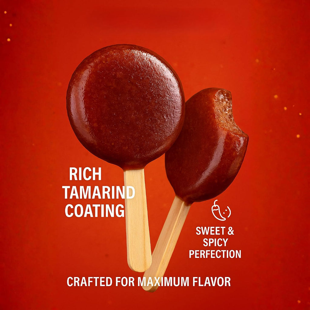 Ricaleta Tamarind Flavored Lollipop - 25 Units of Mexican Lollipops for a Unique Spicy Candy Experience - Perfect Tamarind Candy Treats with Authentic Flavor