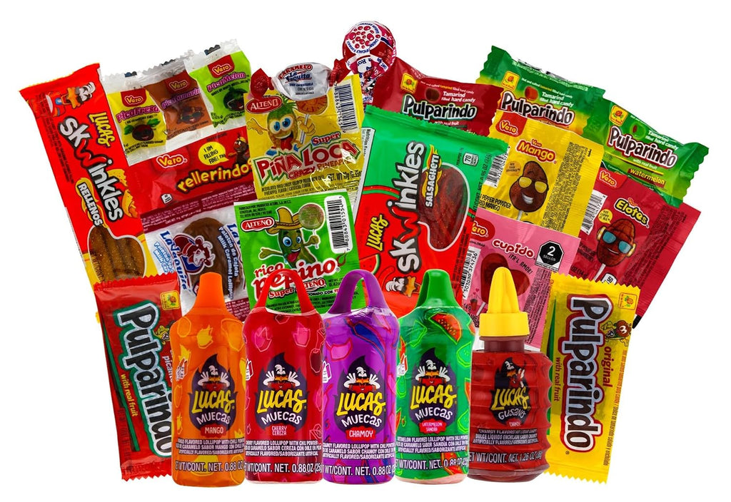 Lucas & Mexican Candy Combo Mix, 50 Count Variety of Sour, Sweet, Spicy LookOn