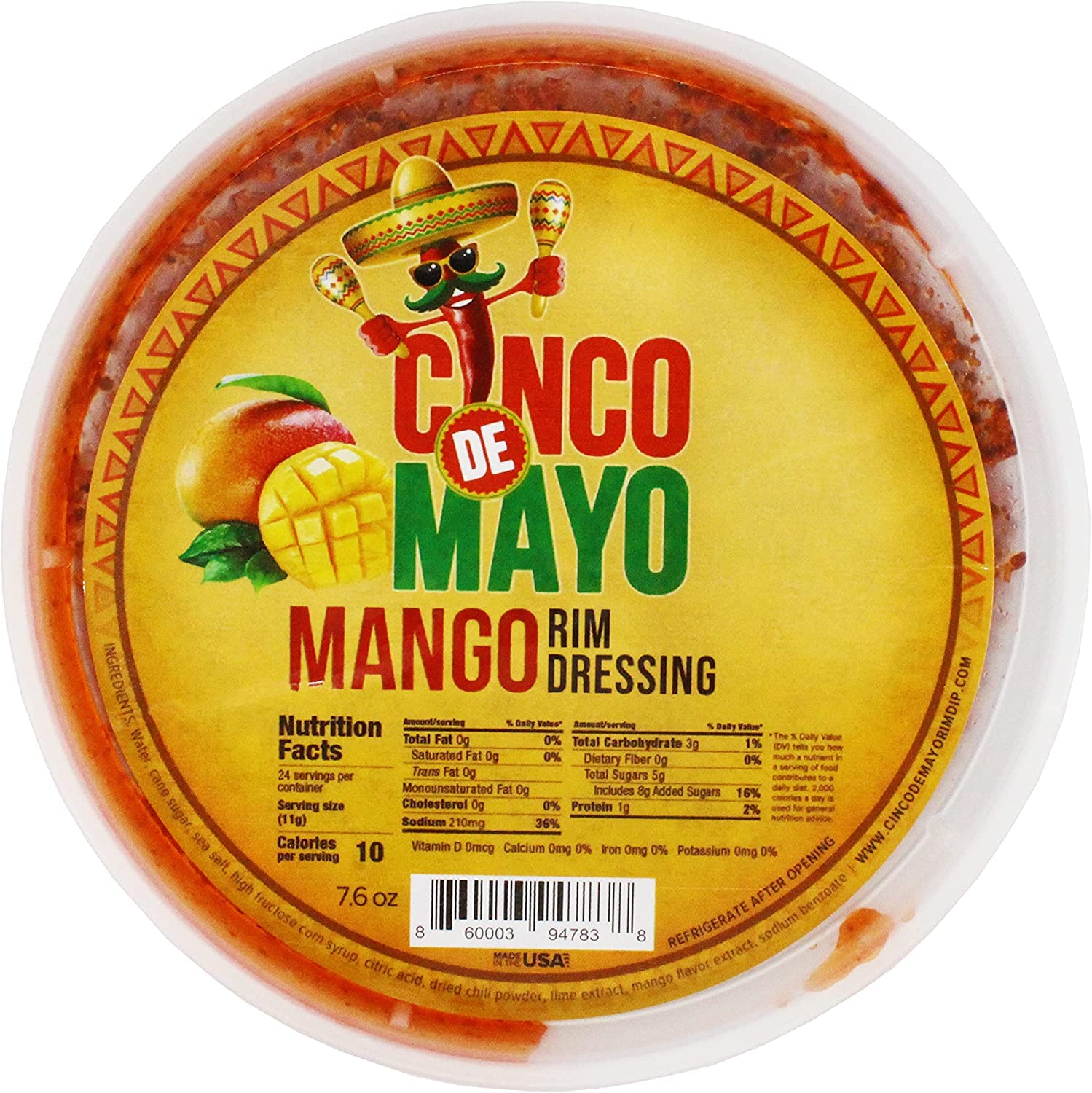Cinco de Mayo Chamoy Rim Dip Cocktail Rim Dressing (1 x 7.6 oz. Container)