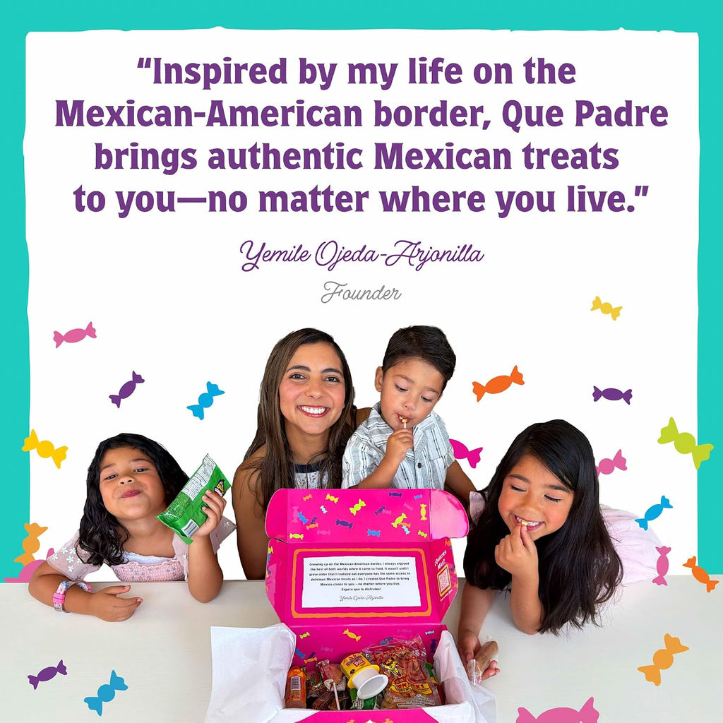 Que Padre Mexican Candy Variety Pack 2 lbs | Imported Mexican Snacks - Candy Box Spicy - Sweet - Tangy - Tamarind Mix with Pulparindo & Bubbaloo