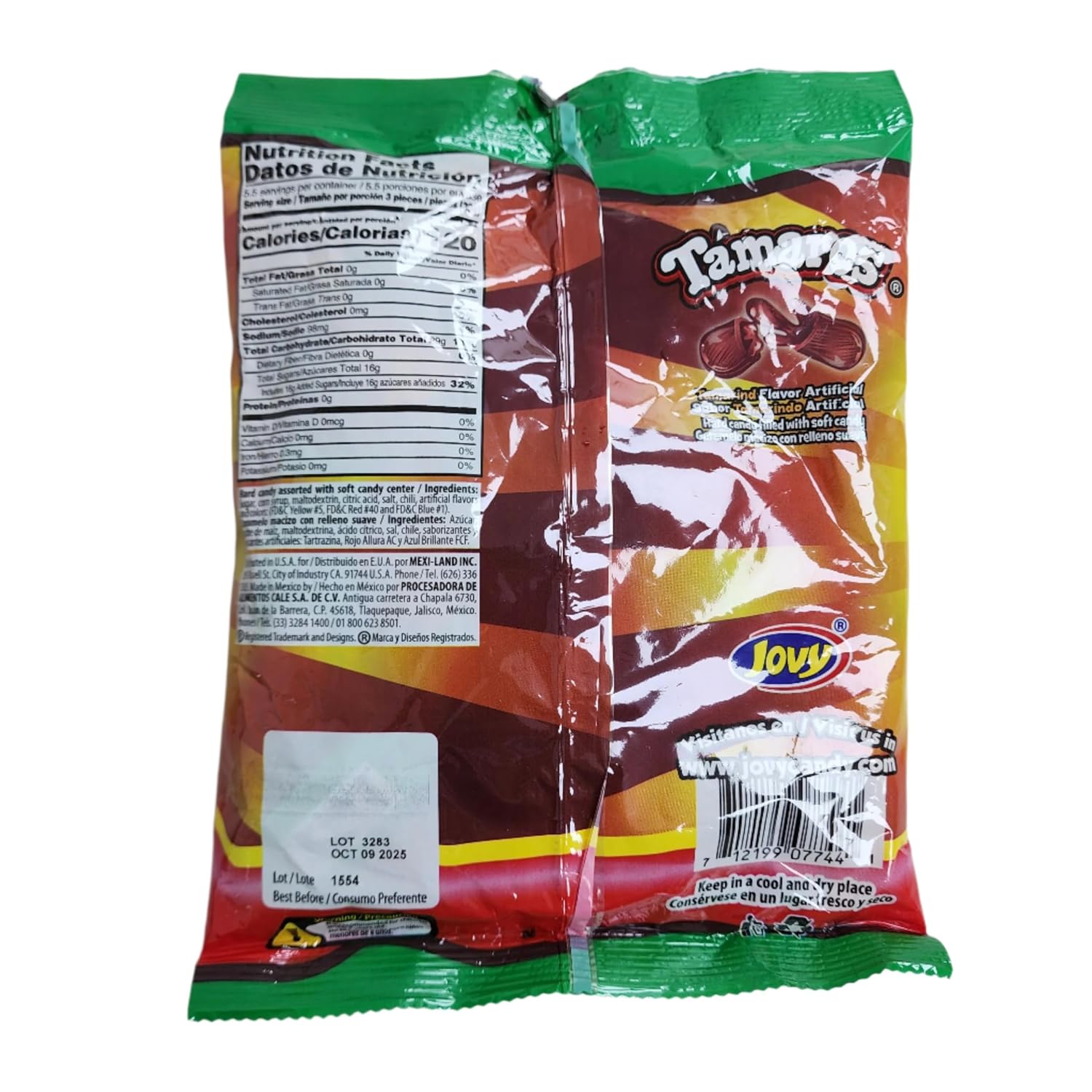 Jovy Tamaros Tamarind Flavored Candy | 6oz Bag | Mexican Candy