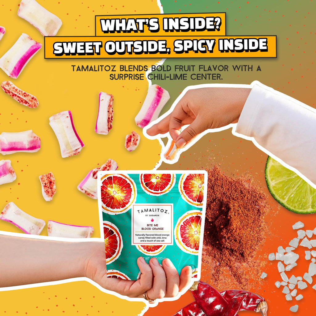 Tamalitoz Variety Pack – Spicy Mexican Hard Candy with Chile, Lime & Sea Salt, 8 Flavors: Mango, Cucumber, Tamarind, Watermelon, Pineapple, Blood Orange, Green Apple, Cherry – 8 Bags (4oz Each)