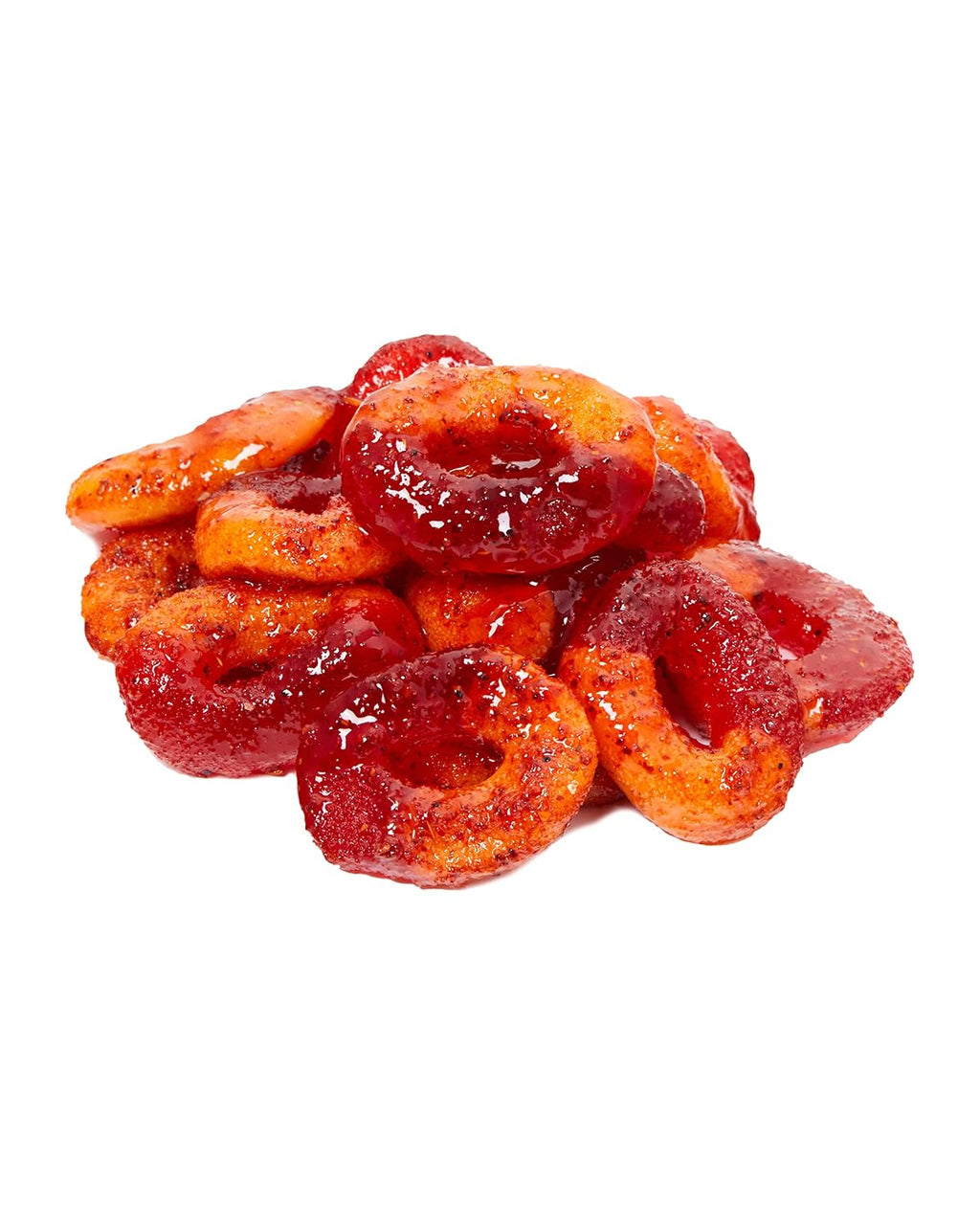 Chukilada peach rings, chamoy gummies