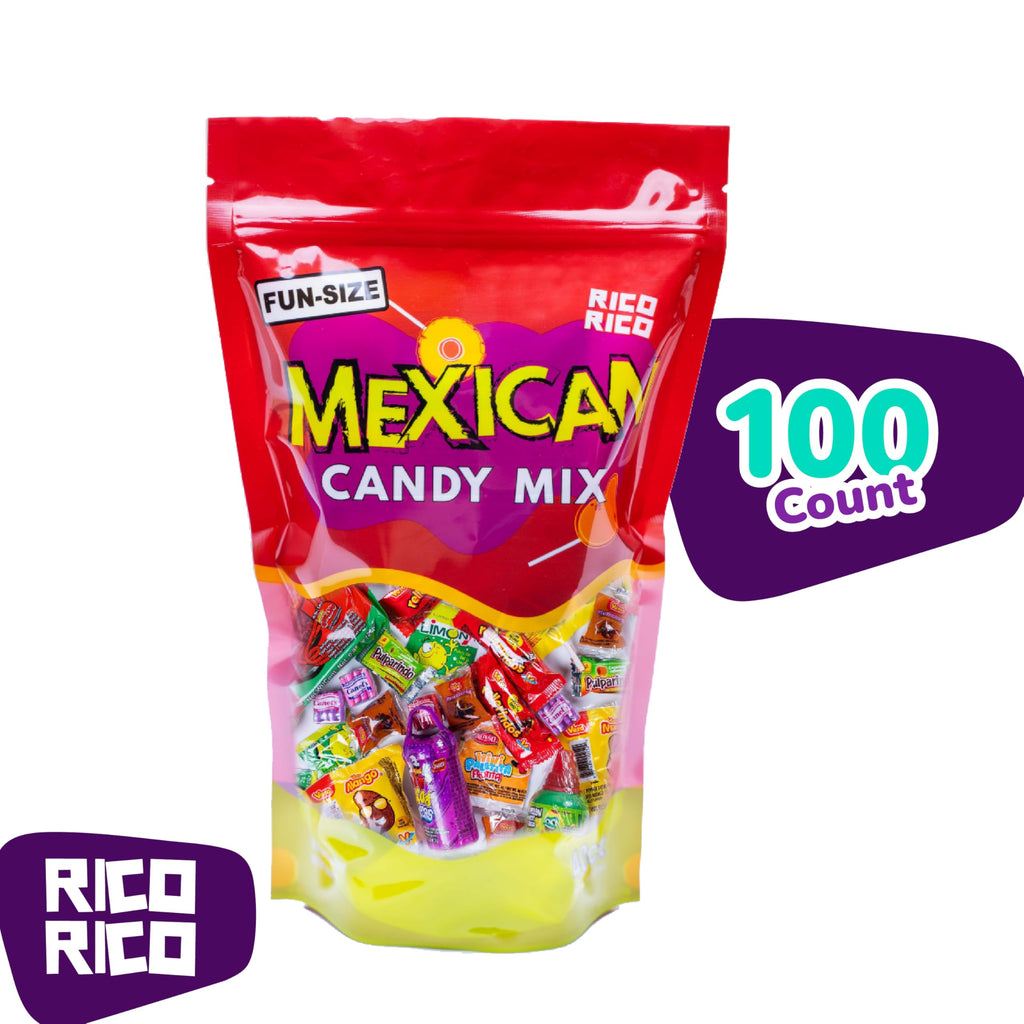RICO RICO Mexican Mexican Candy Assortment 50 Pieces – Sweet, Spicy & Tangy Dulces Mexicanos, Tamarind, Chili, and Sour Treats, Fiesta Snacks