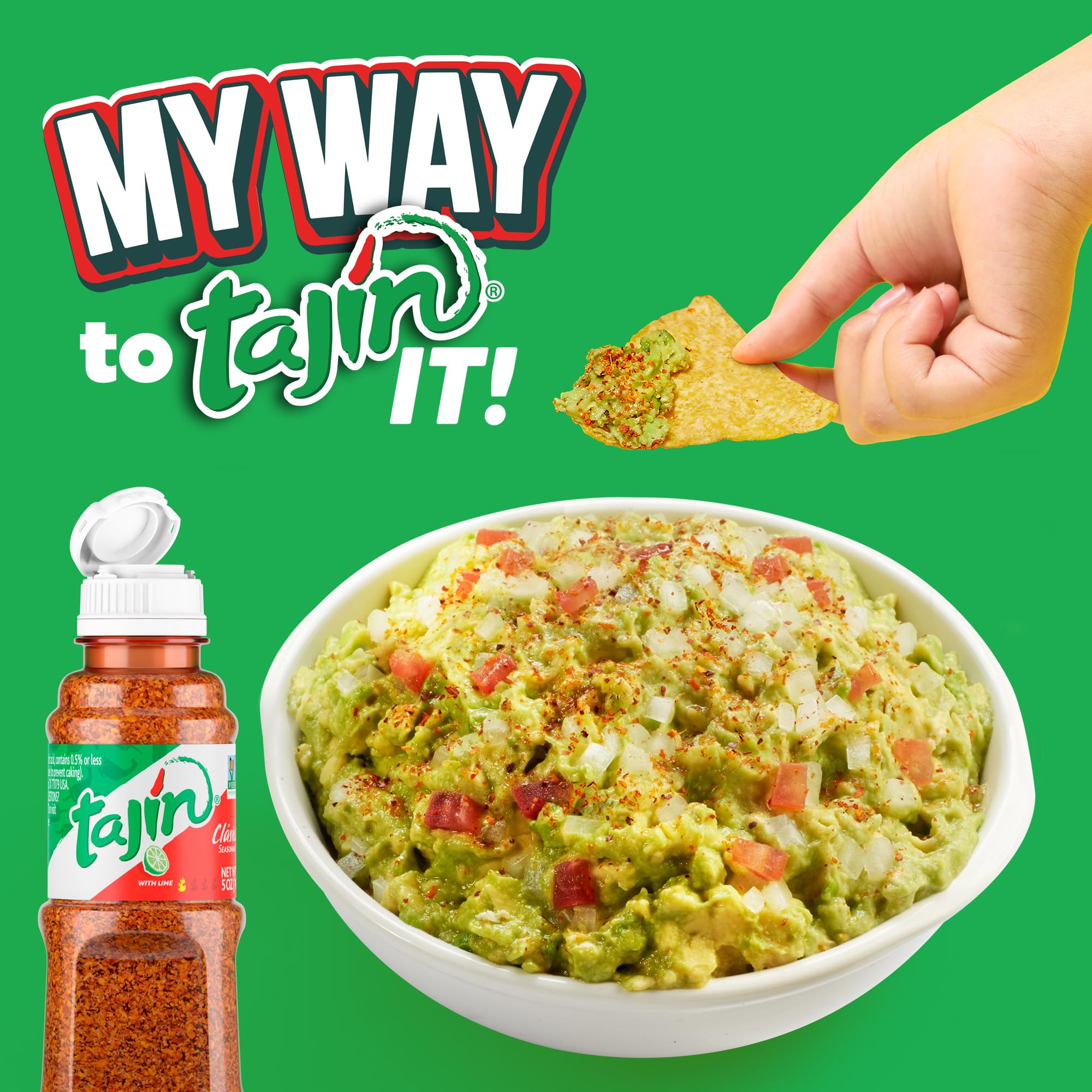 Tajin Clásico Seasoning Authentic Mexican Chili Lime Spice Blend for Fruit, Snacks, Tacos and Cocktails, Gluten-Free Zesty Flavor Enhancer 14 oz (Pack of 2)