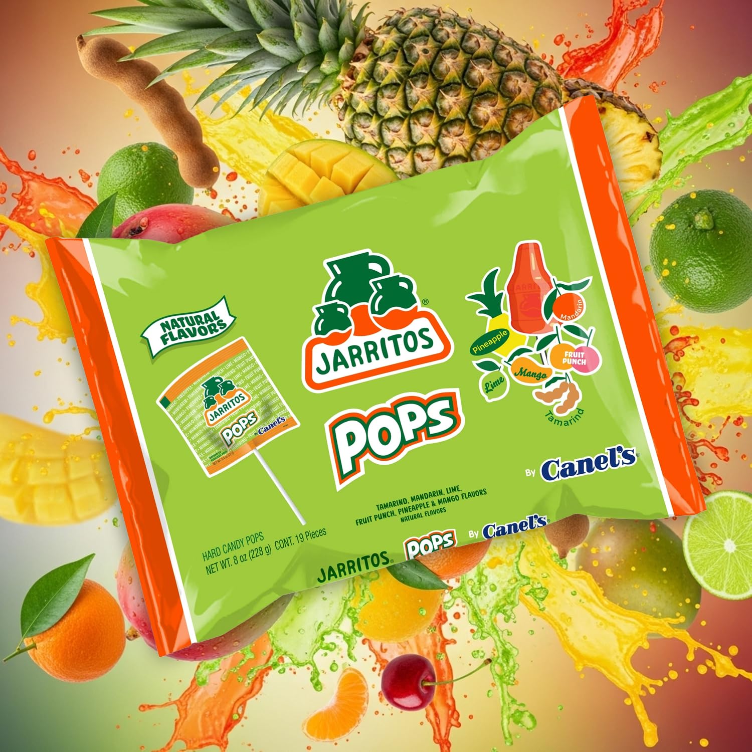 Jarritos Lollipops – 12 Pack Bottle-Shaped Mexican Hard Candy with Natural Fruit Flavors – Sweet Candy Treats for Snacking & Gifting Bulk Candy