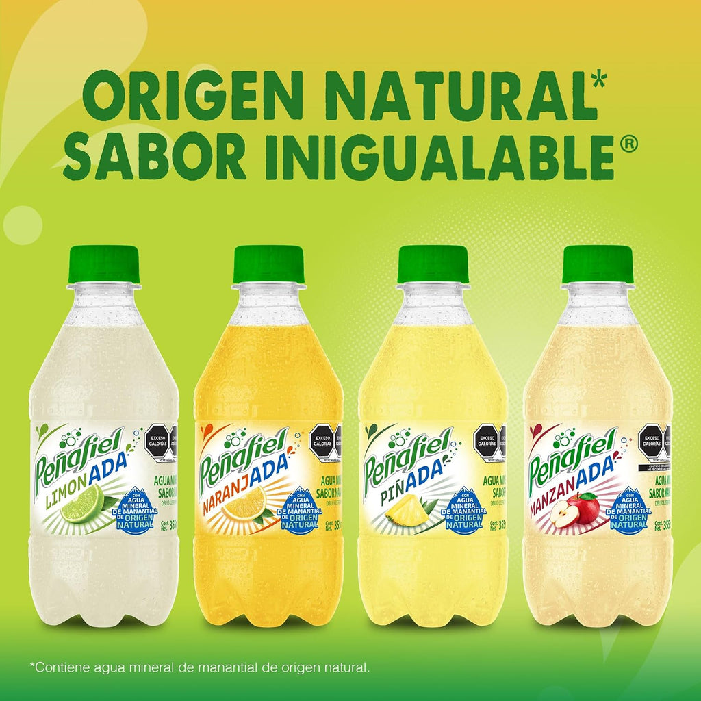 Peñafiel Adas Sabores Surtidos, Botella Pet, 355 ml, 12 piezas