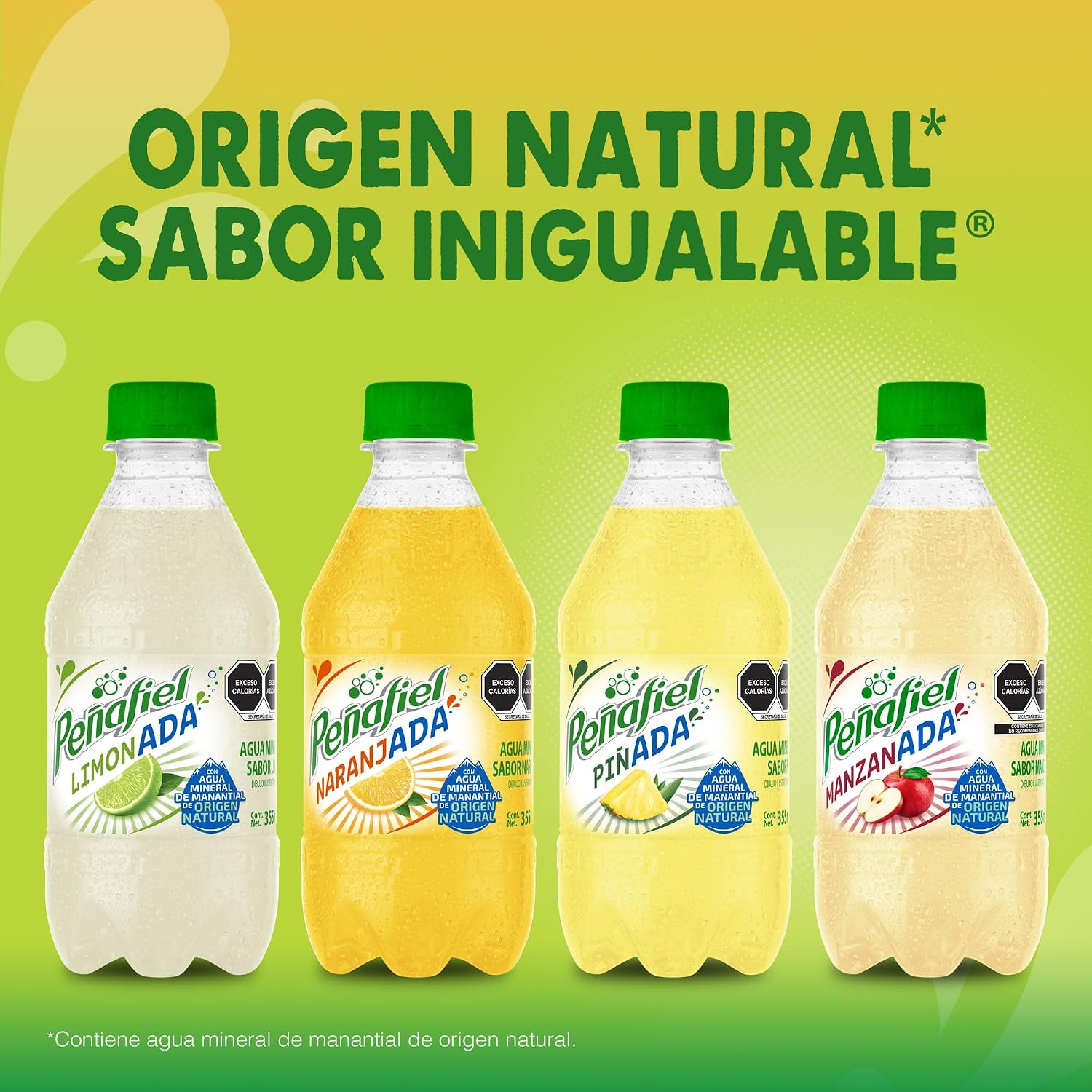 Peñafiel Adas Sabores Surtidos, Botella Pet, 355 ml, 12 piezas