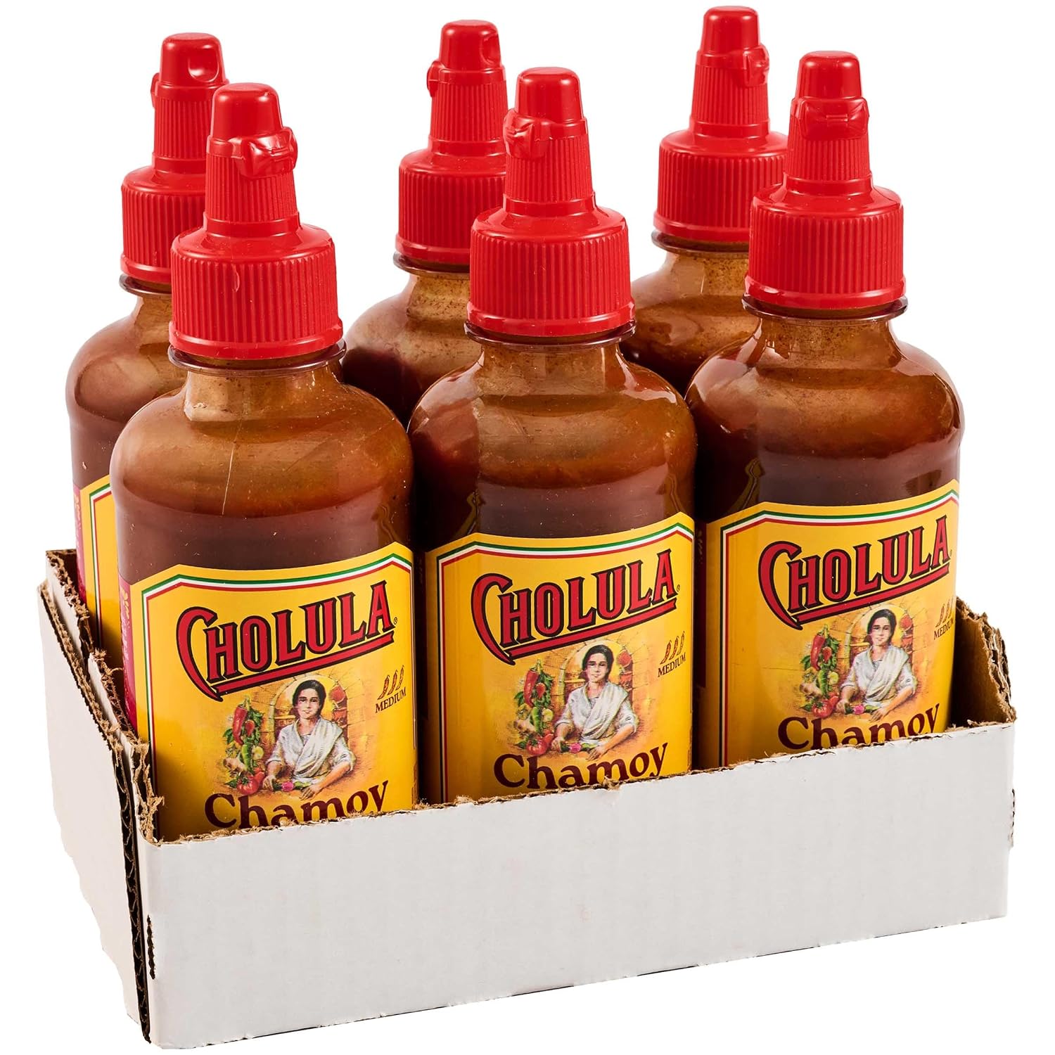 Cholula Chamoy Sauce, Sweet & Spicy, Tangy Drizzle Sauce with Arbol Chiles and Sweet Hibiscus, For Fruit, Cocktails, Desserts and More, 8 fl oz