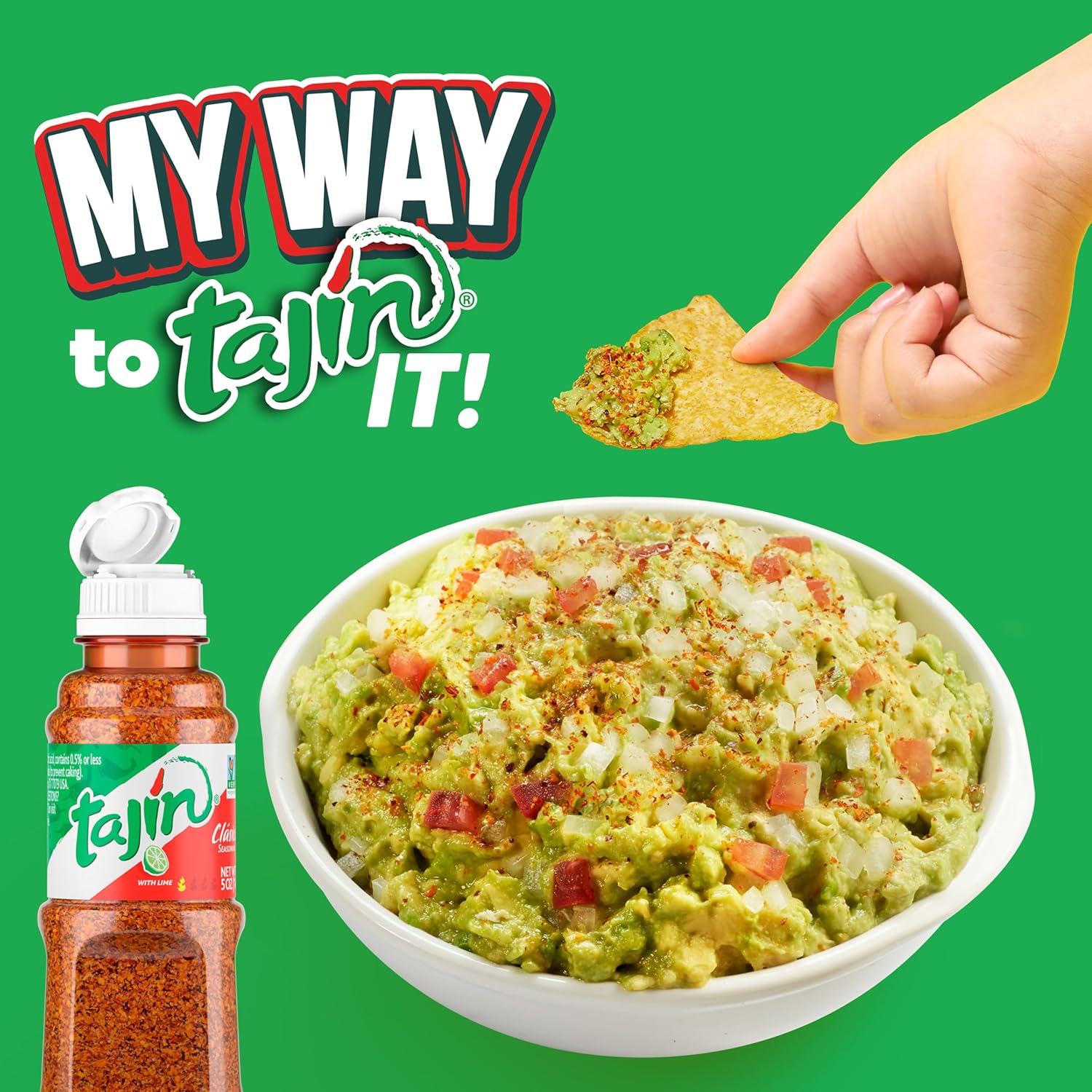 Tajin Clásico Seasoning, Authentic Mexican Chili Lime Spice Blend for Fruit, Snacks, Tacos, and Cocktails, Zesty Flavor Enhancer, 5 oz (Pack of 1)