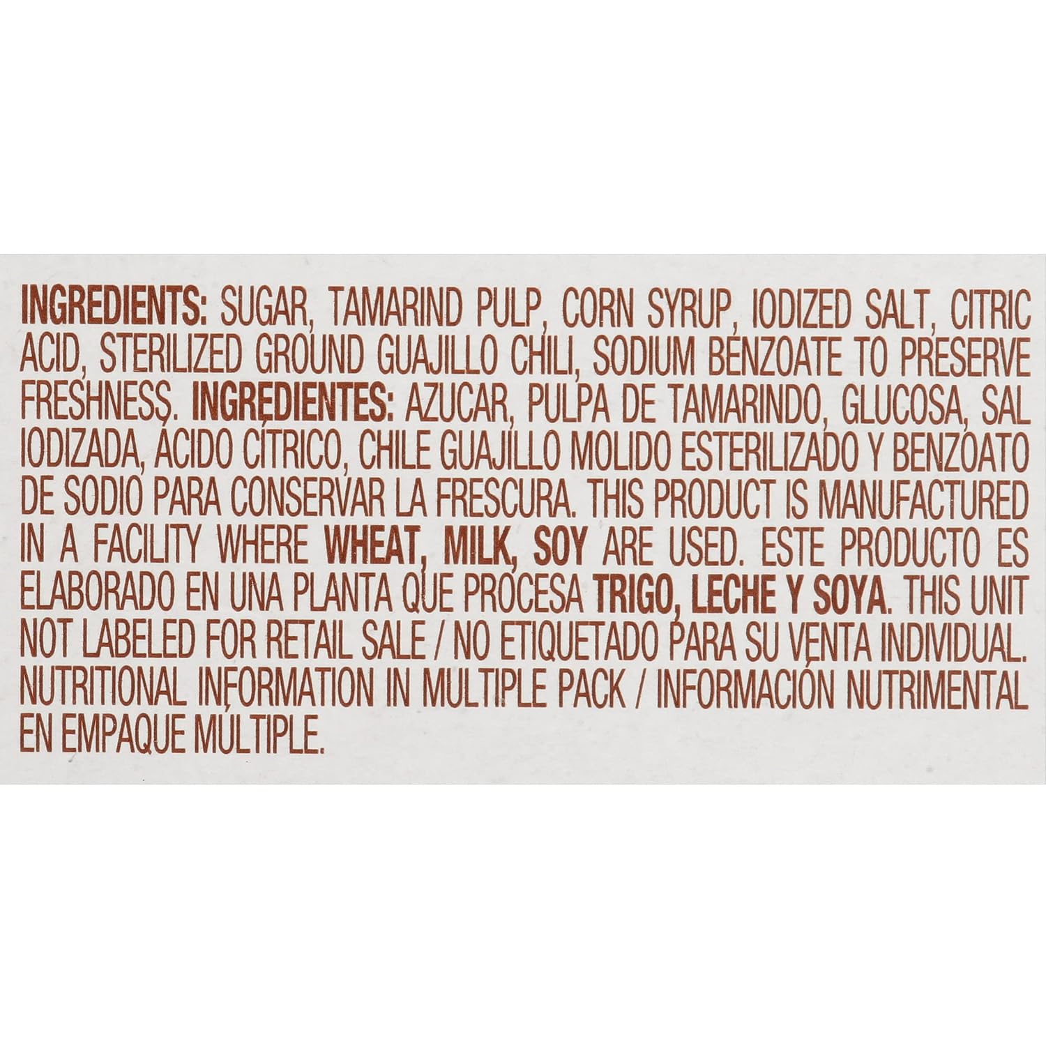 De la Rosa Pulparindo Tamarind Mexican Candy - Original Flavor - One 10 oz (280g) Box with 20 Individually Wrapped Bars