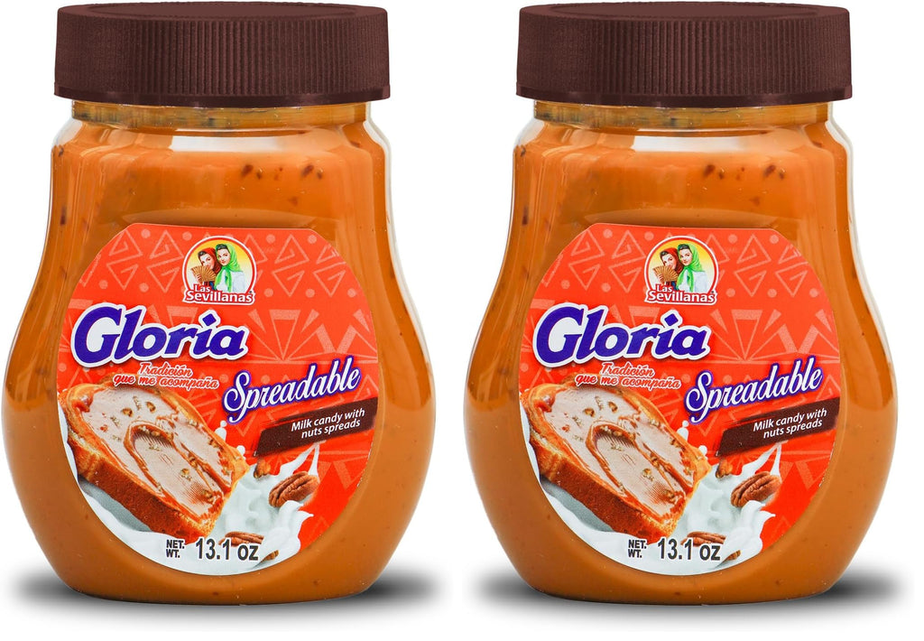 Gloria Spreadable Dulce de Leche Milk Candy with Nuts – Arequipe, Caramel Sauce Cajeta Mexicana- , Mexican Candy | Perfect for Pancakes, Waffles, Bread, and Desserts | Spreadable Snack (13.1 Oz 1 Pack)