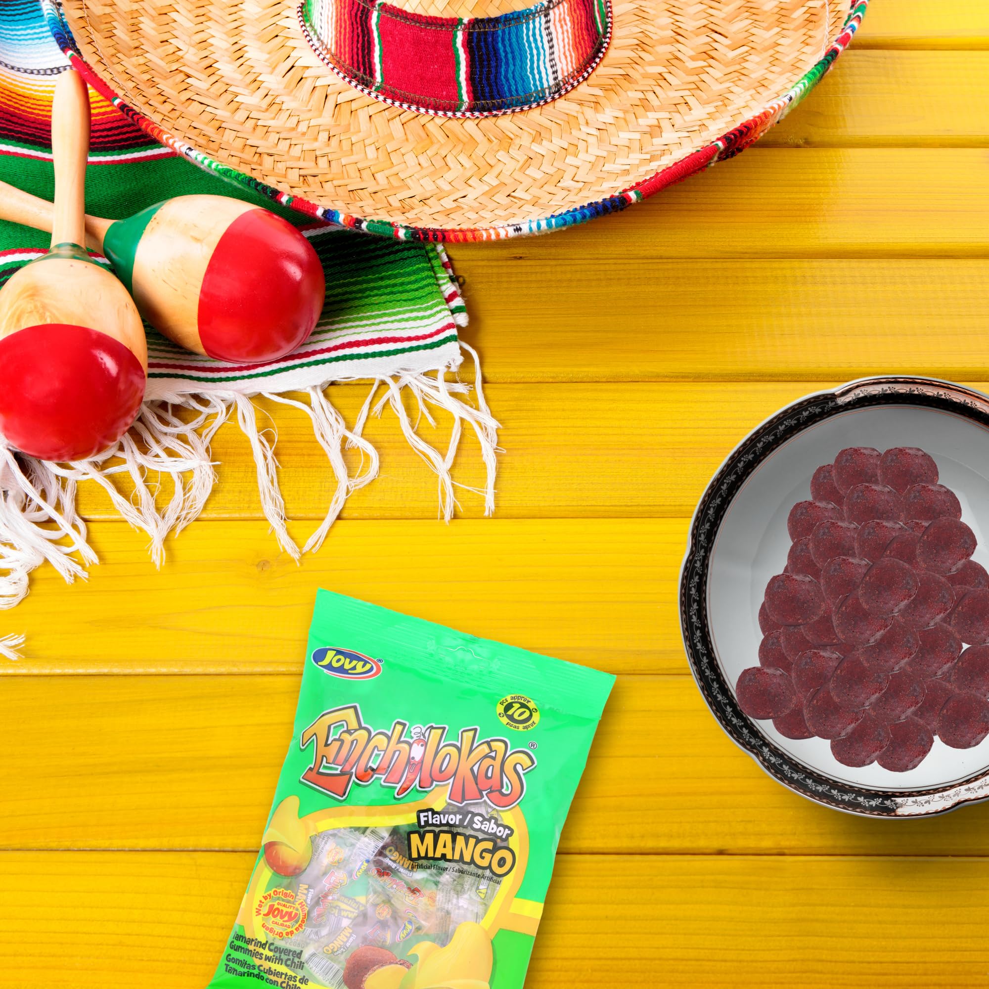 Sweetzo - Spicy Gummy Candy, Individually Wrapped Watermelon and Mango Tamarind Covered Gummies with Chili Powder, Shareable Mexican Candy Bags 5.29 ounce, Pack of 2 (Watermelon Mango)