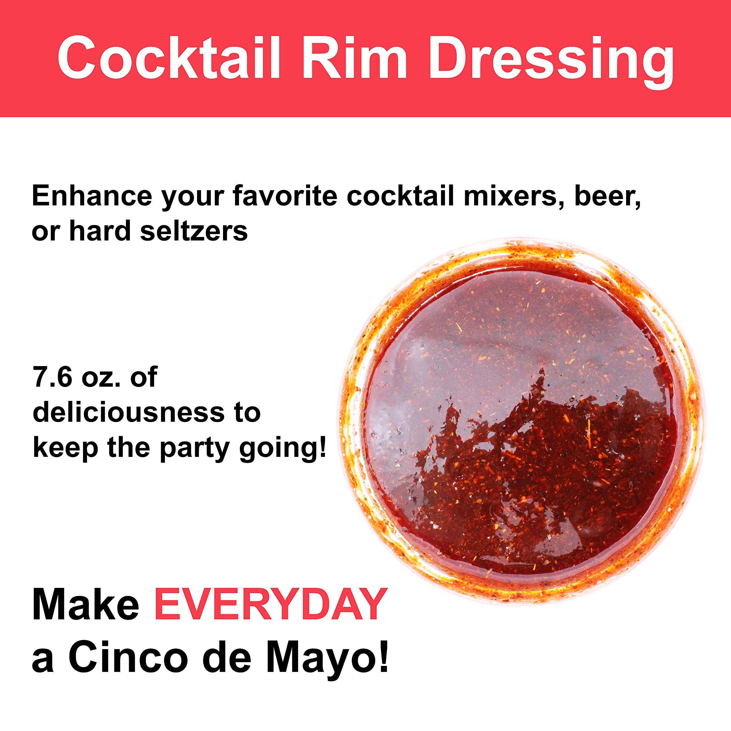Cinco de Mayo Chamoy Rim Dip Cocktail Rim Dressing (1 x 7.6 oz. Container)