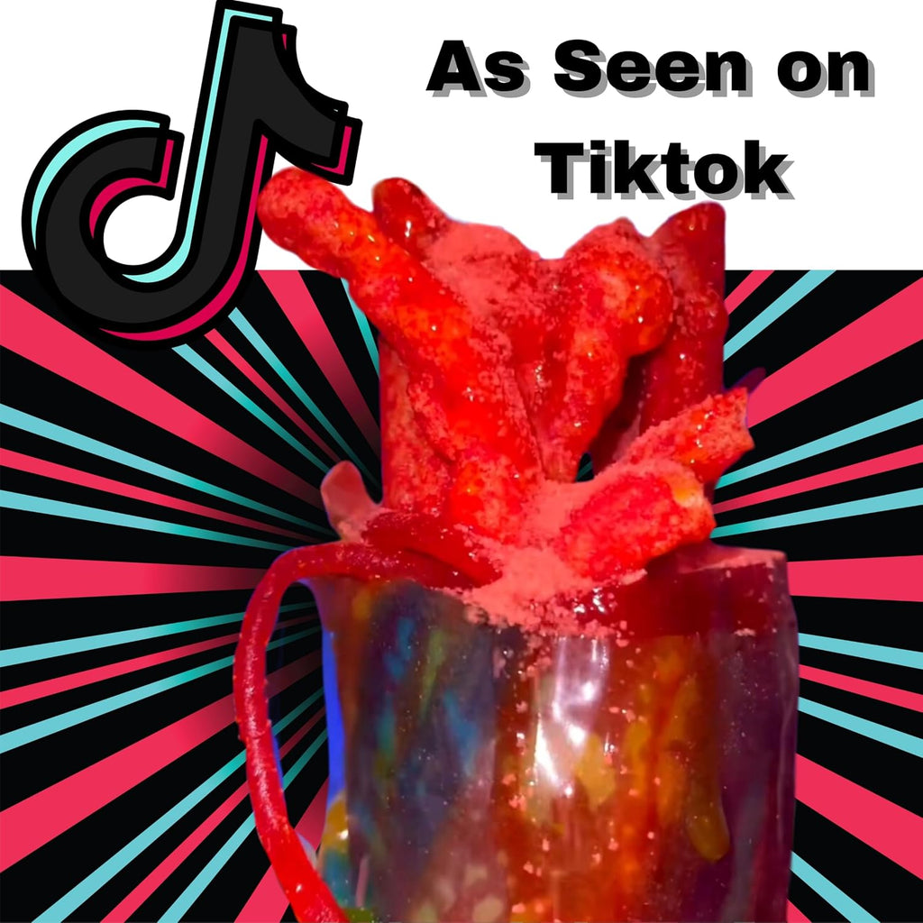 Tiktok Chamoy Pickle Kit With Fruit-Roll-up & Mexican Candy - Includes Lucas Gusano, Skwinkles Salsagheti & More - Snack Gift Box by Ma Lit Candy (Big Tex Chamoy Pickle)