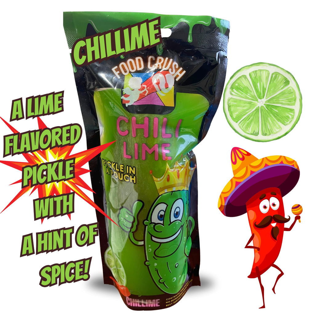 FoodCrush-Jumbo Pickles In A Pouch Variety Sampler (12 Pack) Individually Wrapped 6 Flavors – Cotton Candy, Blue Raspberry, Chamoy, Tiger’s Blood, Spicy Chili Lime, Grape-Tiktok Trend Items.