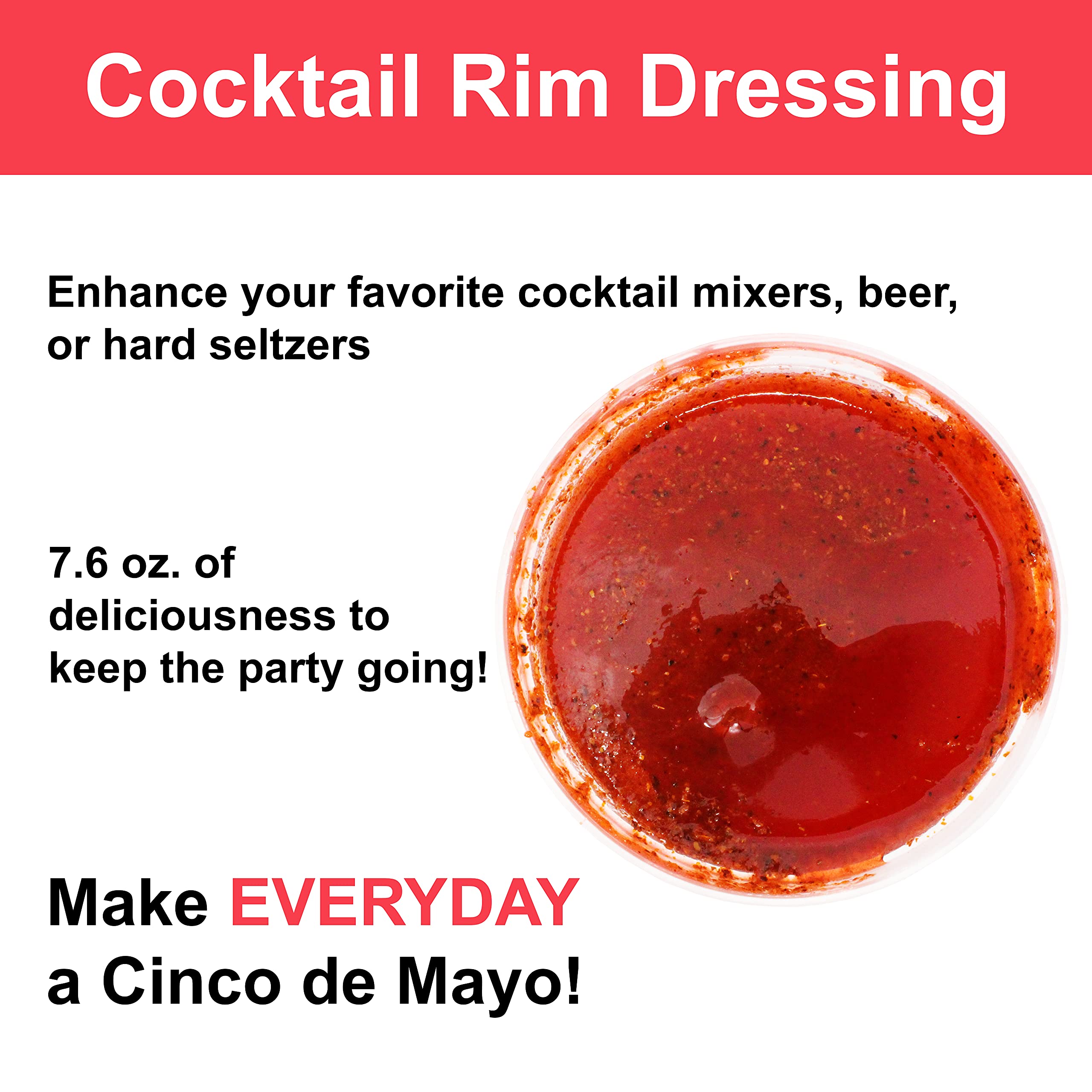 Cinco de Mayo Chamoy Rim Dip Cocktail Rim Dressing (1 x 7.6 oz. Container)