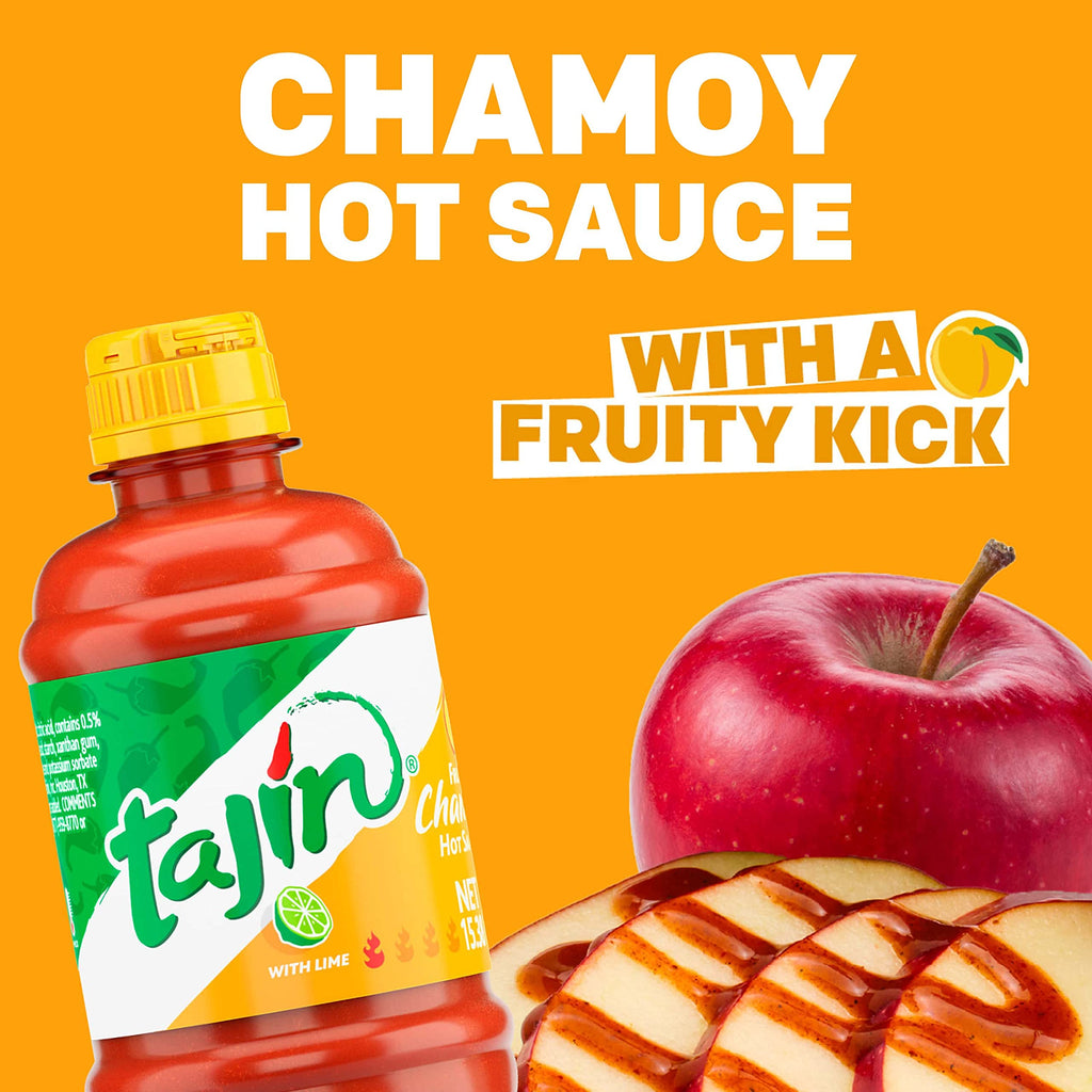 Tajin Fruity Chamoy Sauce, Sweet & Tangy Chamoy for Fruit, Candy, Snacks, Mangonadas & Drinks, 15.38 oz Each (12 Pack)