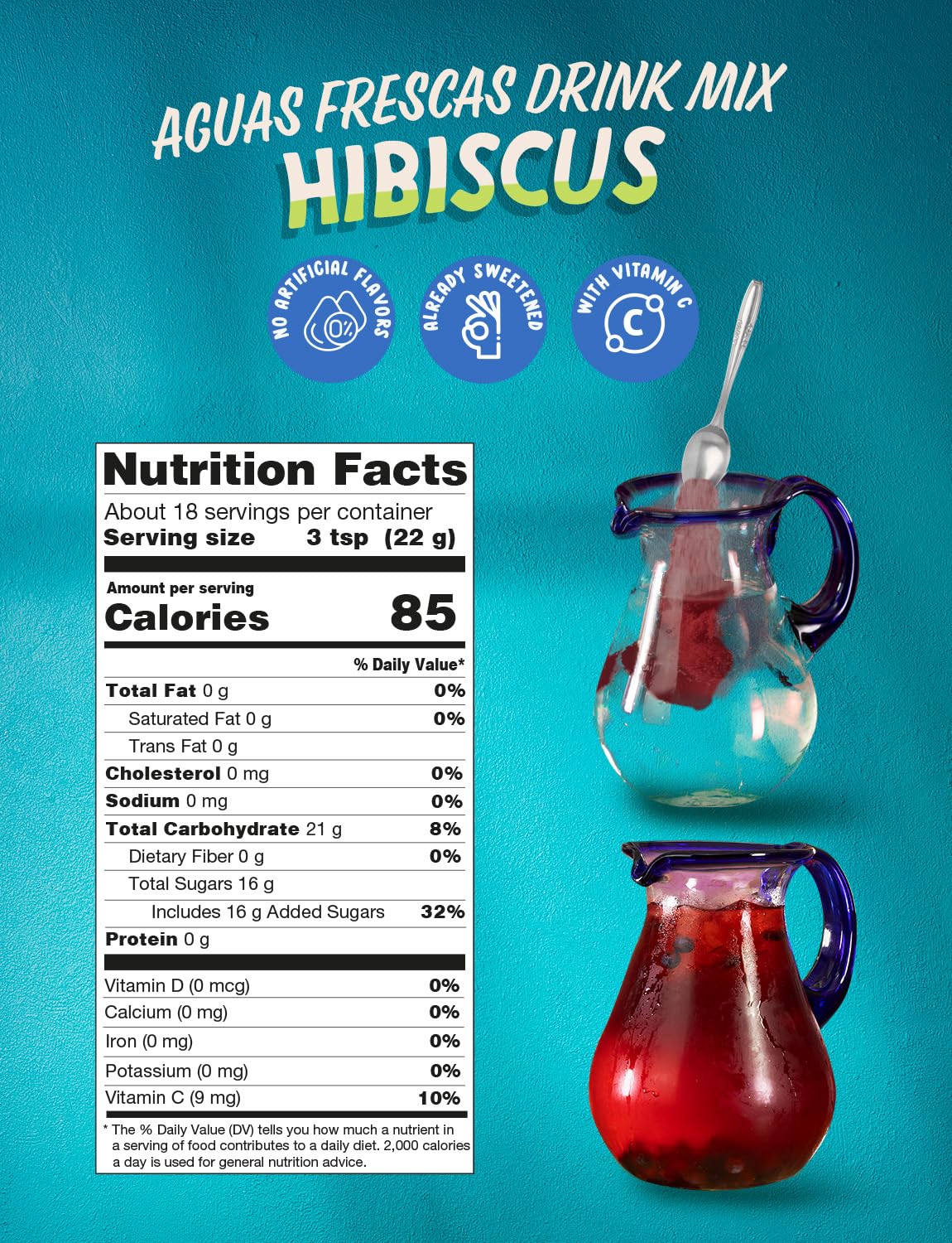 Klass Aguas Frescas Drink Mix Mexican Variety Pack - Horchata Limeade Hibiscus & Tamarind - Powder Drink Mix, Water Drink Mix with Natural Flavors & Vitamin C, Makes 28 to 36 Quarts (56 to 72 Drinks)