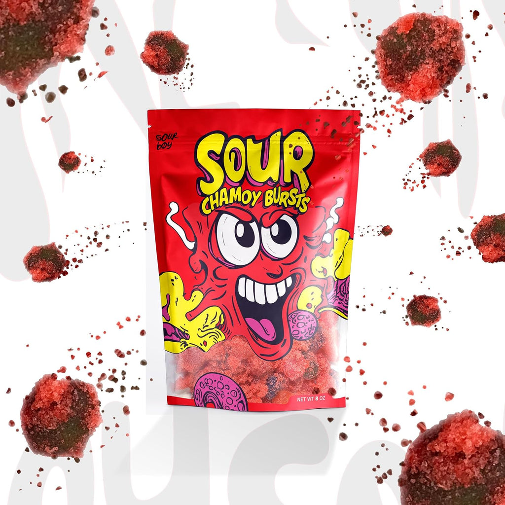 Sourboy Chamoy Gushers – Sour Candy Coated, TikTok Viral Snack – Sour and Spicy Chamoy Flavor – 3.5 oz Resealable Bag – Sour Candy for Teens, Kids & Candy Lovers