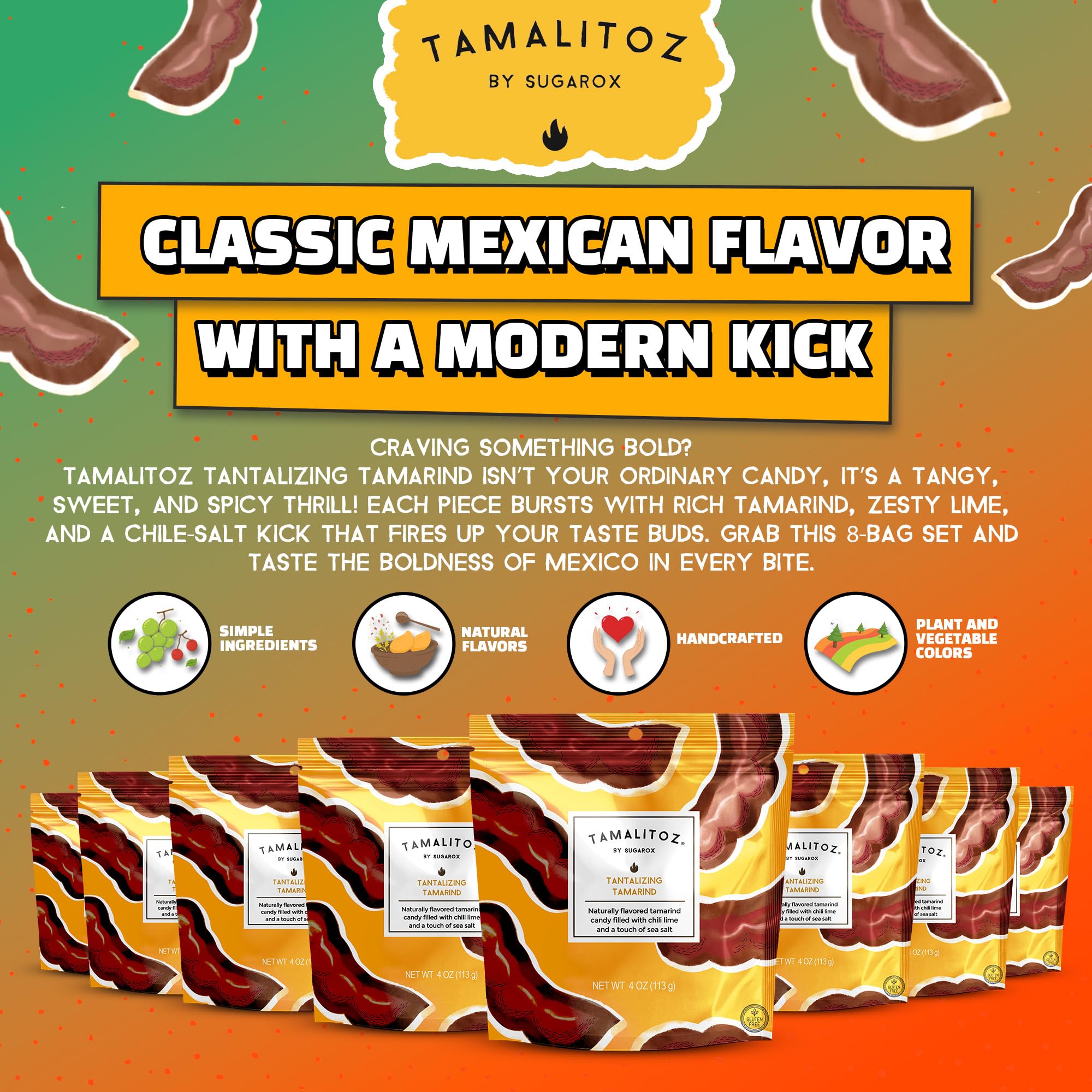 Tamalitoz Cherry, It’s a Fire – Spicy Cherry Mexican Hard Candy Filled with Chile, Lime & Sea Salt Center, Handcrafted Fruit Candy, Gluten-Free, Kosher, No Artificial Colors – 2 Bags (4oz Each)
