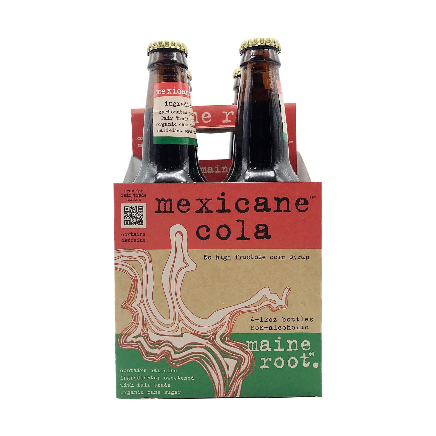 Maine Root, Soda Mexican Cola, 12 Fl Oz, 4 Pack