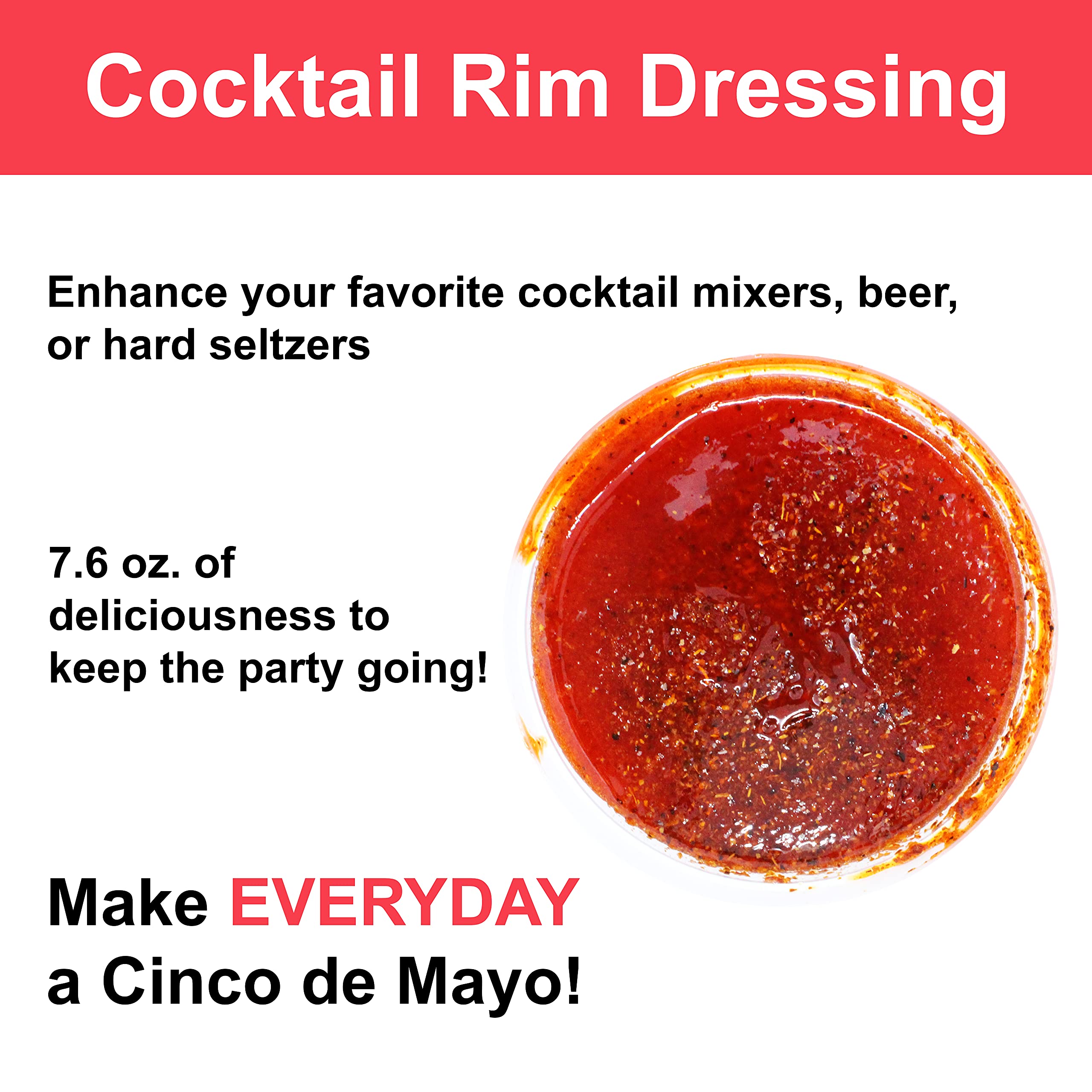 Cinco de Mayo Chamoy Rim Dip Cocktail Rim Dressing (1 x 7.6 oz. Container)
