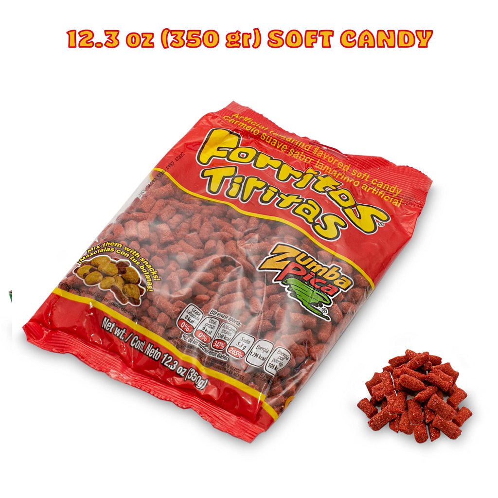 Zumba Pica Forritos Tiritas 12.3 oz (350 gr) - Tamarindo Mexican Candy - Tamarind Candy - Tamarind Sticks - Tamarindo Candy - Dulce de Tamarindo
