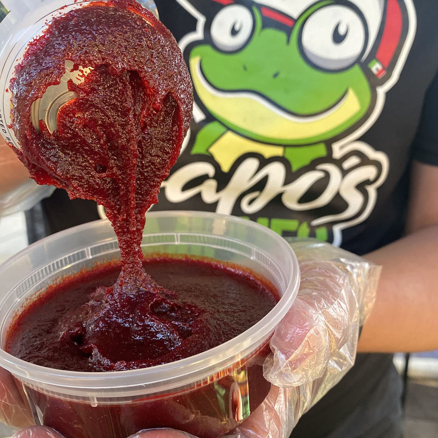 Sapo's Miches Chamoy Rim Dip - Tamarind Candy Sauce for Drinks, Micheladas & Cocktails, 8 oz (Pineapple)