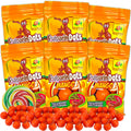 Sweetzo Spicy Mango Pulparindo Mexican Candy Bite Size Hard Shell with Tamarind Pulp Soft Center, Individual Single Serving On the Go Bags, Hispanic Candies Goody Bag Fillers (Pack of 6)