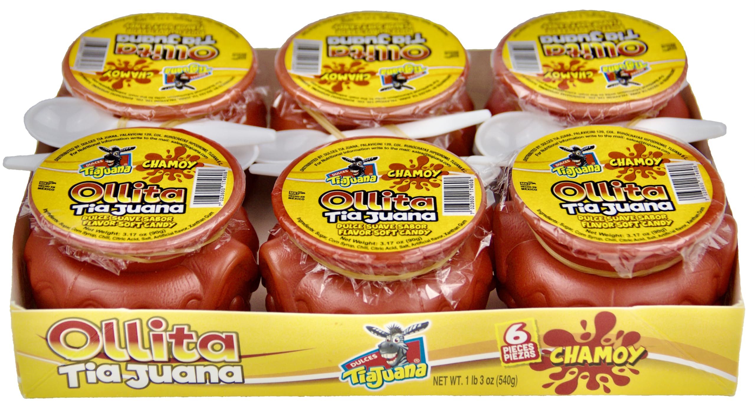 Ollita Tiajuana - Mini-Pot Tamarind Flavor Soft Candy: Dulce Suave Sabor Tamarindo