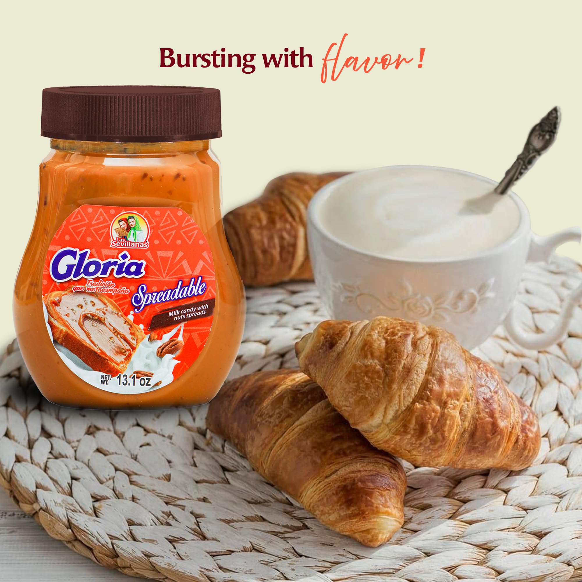 Gloria Spreadable Dulce de Leche Milk Candy with Nuts – Arequipe, Caramel Sauce Cajeta Mexicana- , Mexican Candy | Perfect for Pancakes, Waffles, Bread, and Desserts | Spreadable Snack (13.1 Oz 1 Pack)